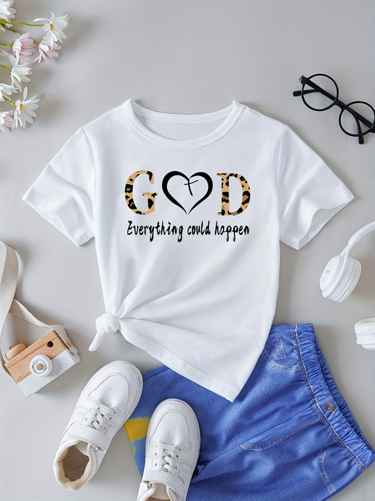 GOD EVERYTHING COULD HAPPEN Youth Christian T-shirt claimedbygoddesigns