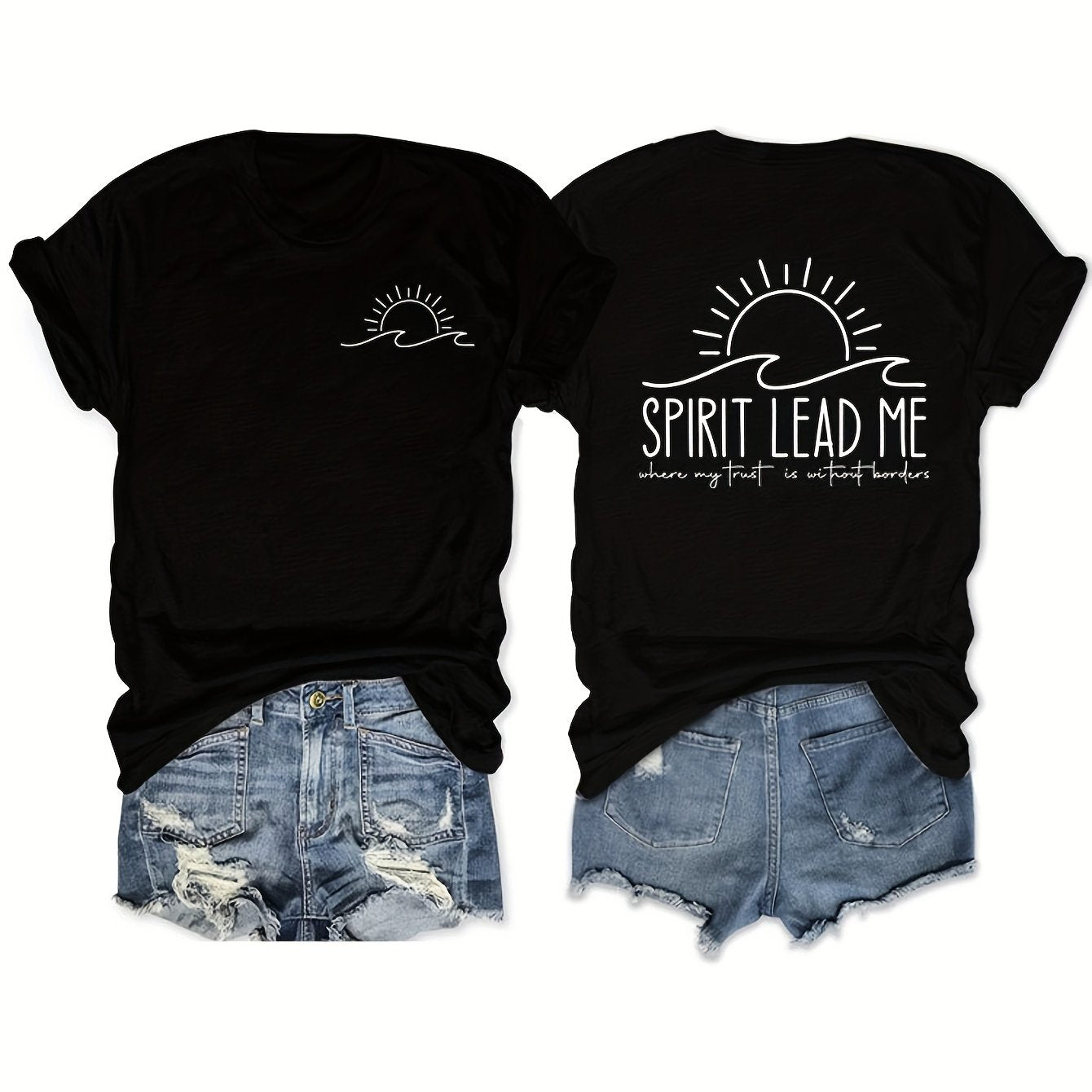 Spirit Lead Me Plus Size Women's Christian T-shirt claimedbygoddesigns