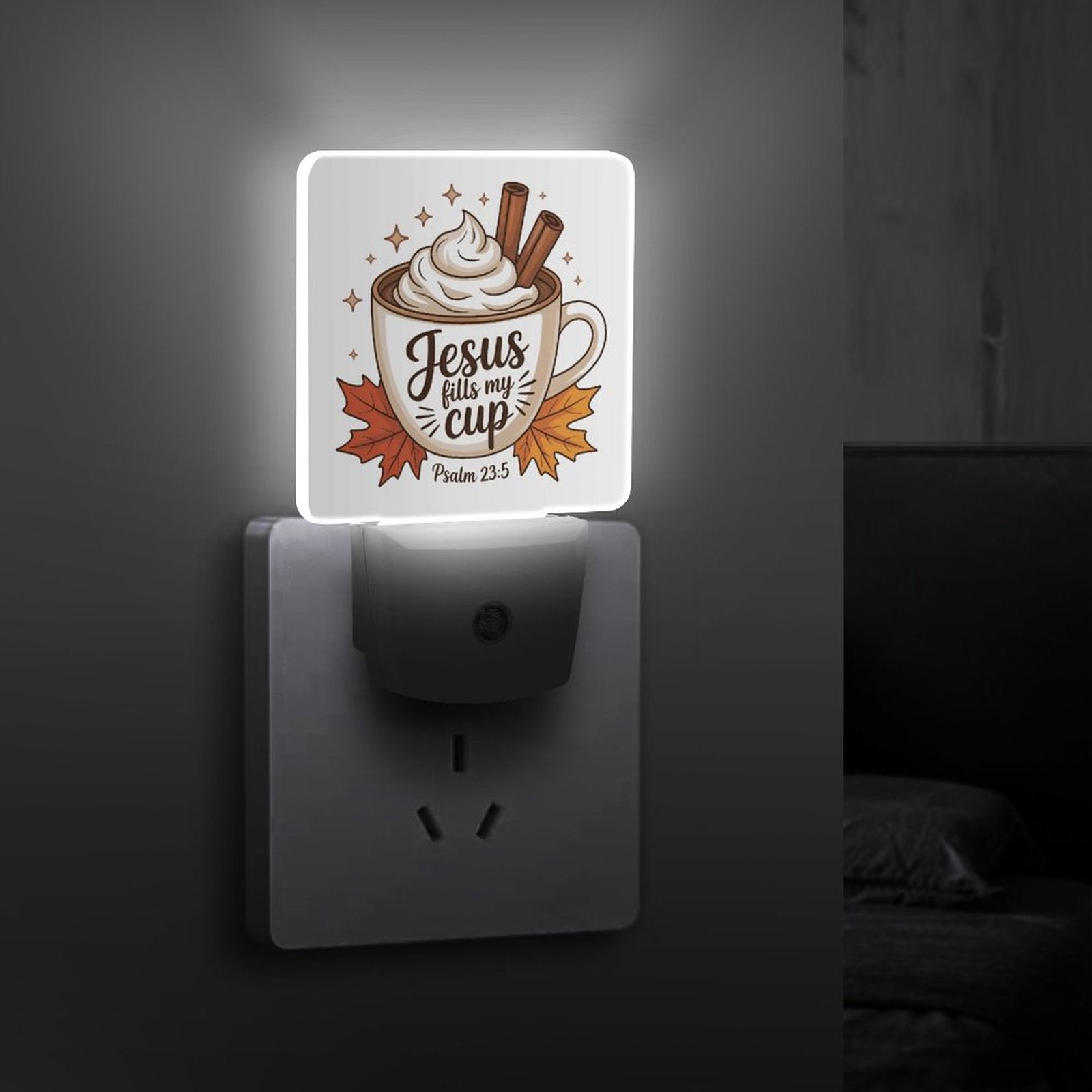 He Fills My Cup Christian Kids Night Light - ClaimedbyGodDesigns
