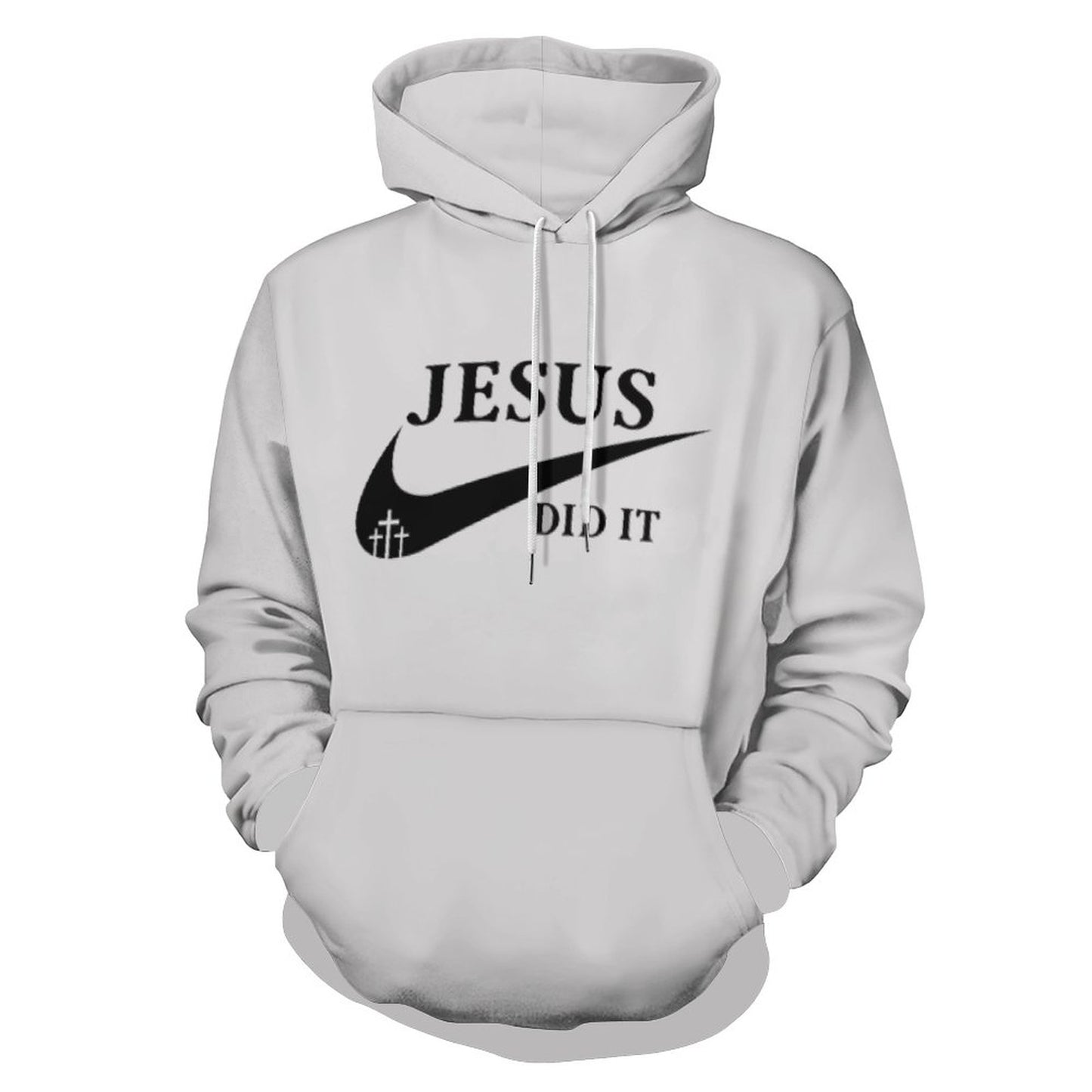 Jesus Did It (like Nike) Women's Christian Pullover Hooded Sweatshirt