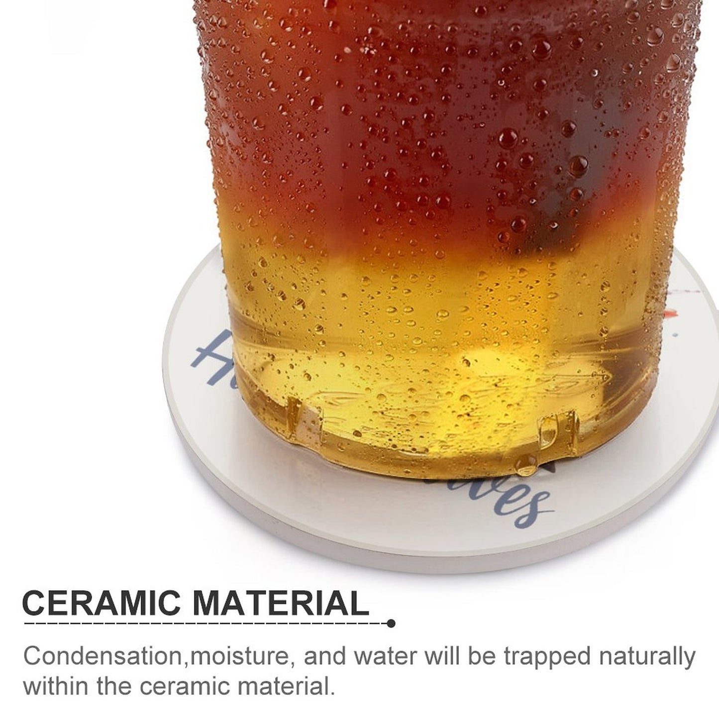 His Word Lives Round Ceramic Coaster - ClaimedbyGodDesigns