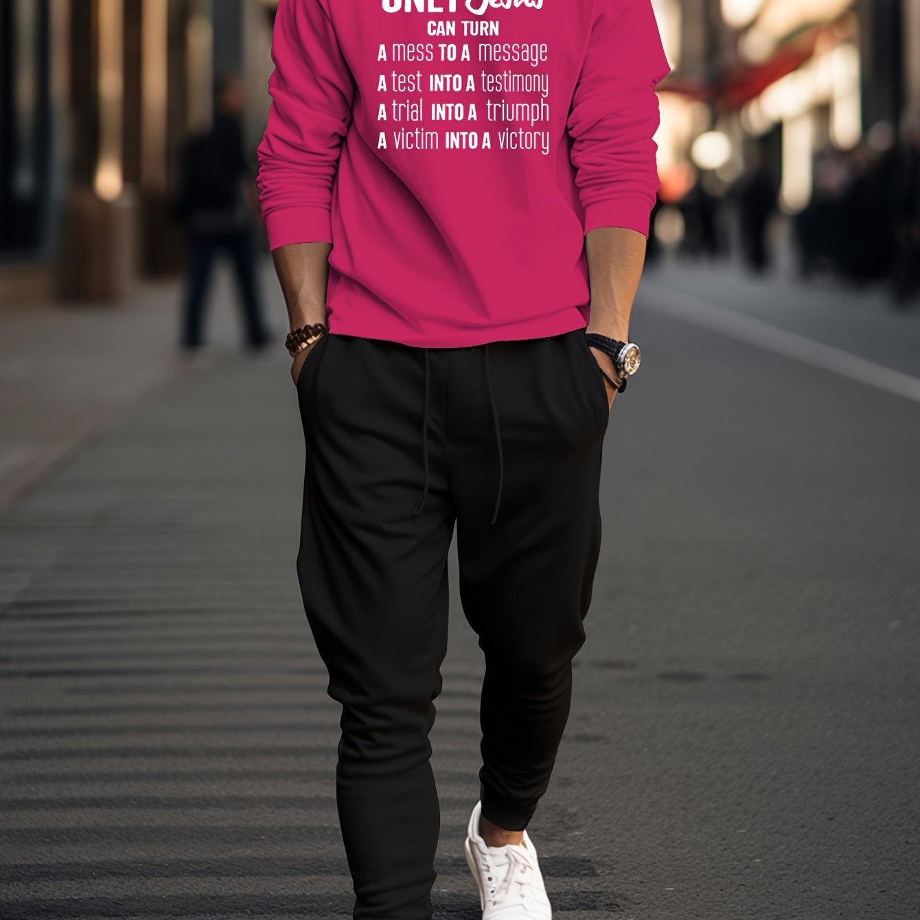 Only Jesus Can Men's Christian Casual Outfit claimedbygoddesigns