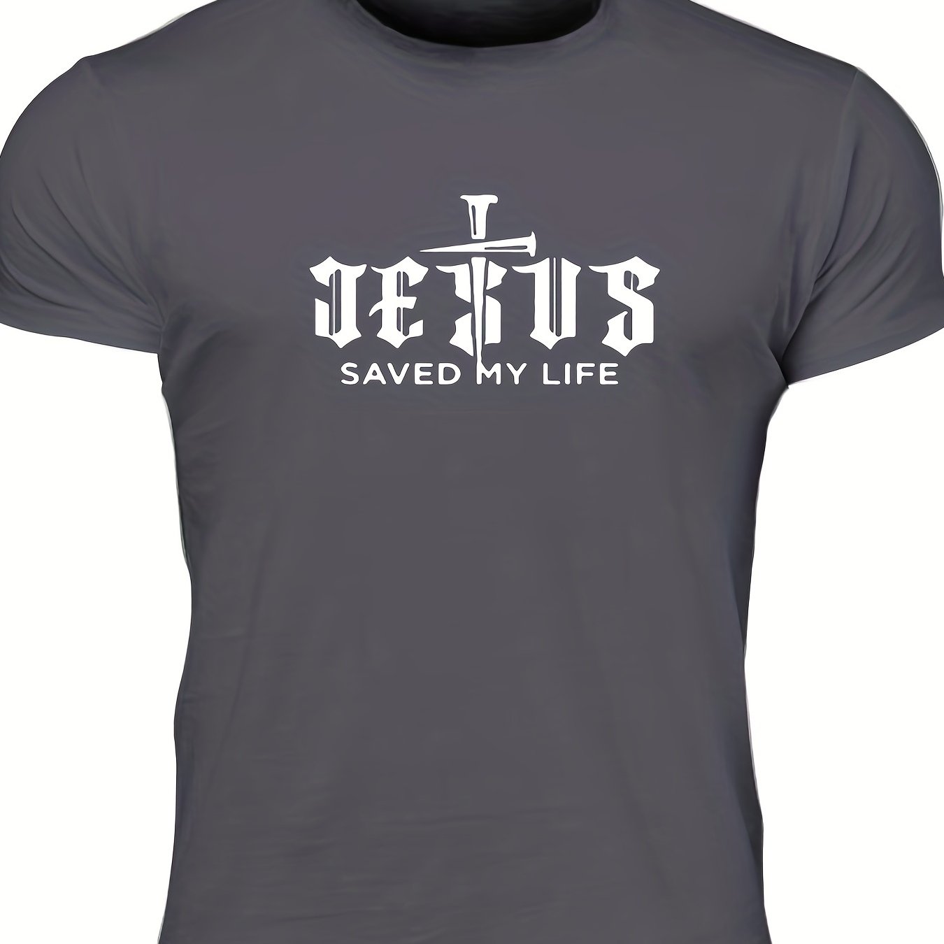 Jesus Saved My Life Men's Christian T-shirt claimedbygoddesigns