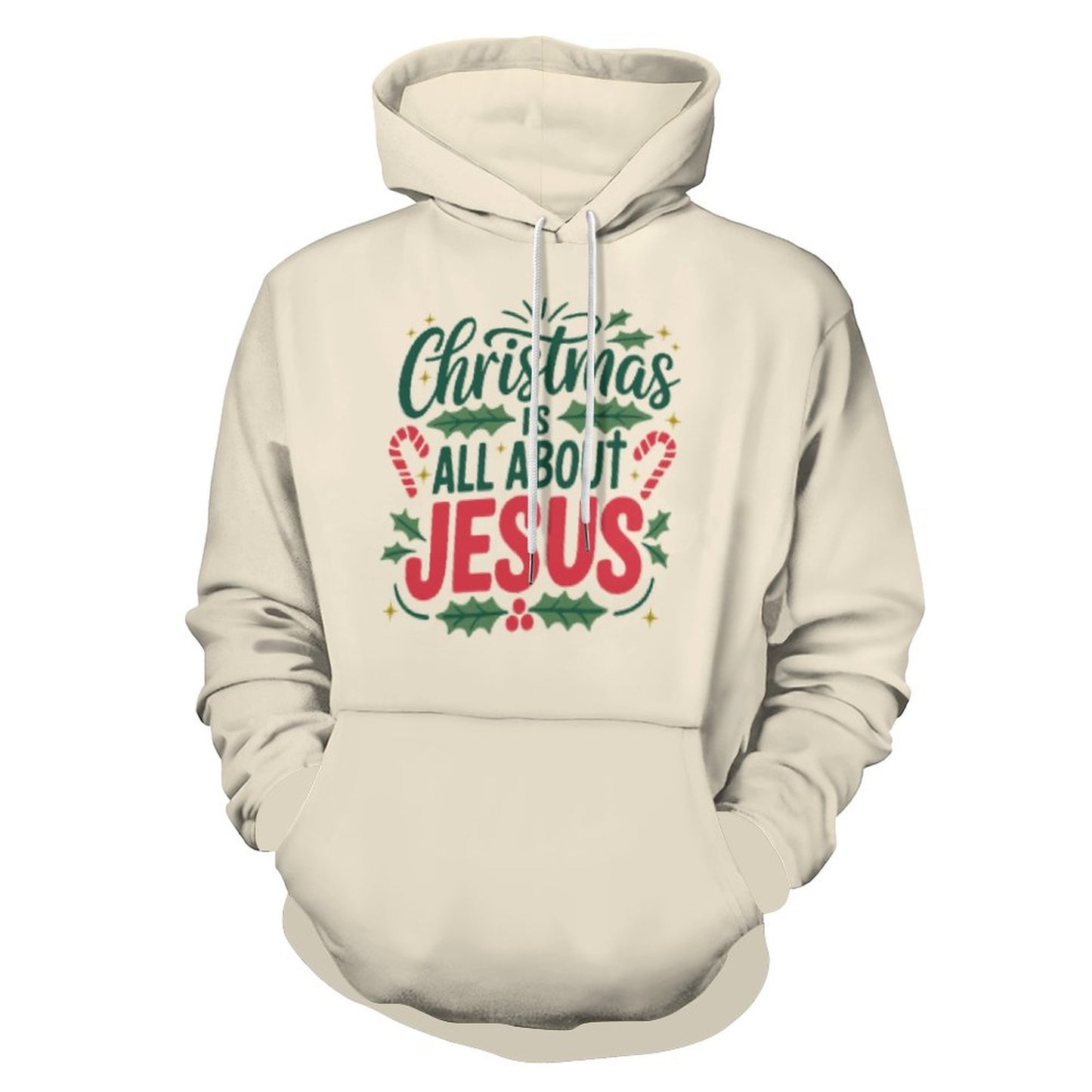 Christmas Is All About Jesus Women's Christian Pullover Hooded Sweatshirt