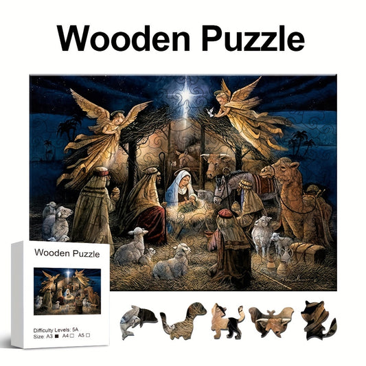 The Nativity Story Wooden Jigsaw Puzzles Christian Activity claimedbygoddesigns