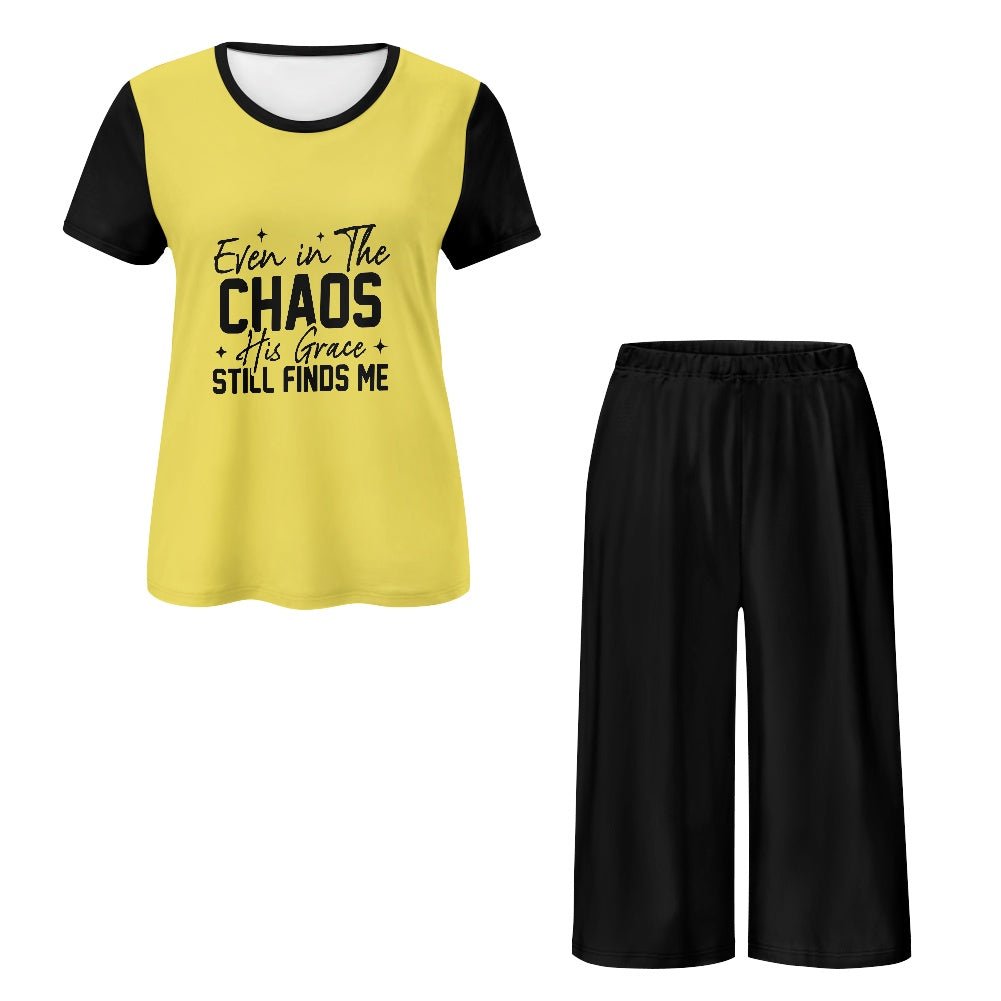 His Grace Still Finds Me Women's Chŕistian Pajama Set - ClaimedbyGodDesigns