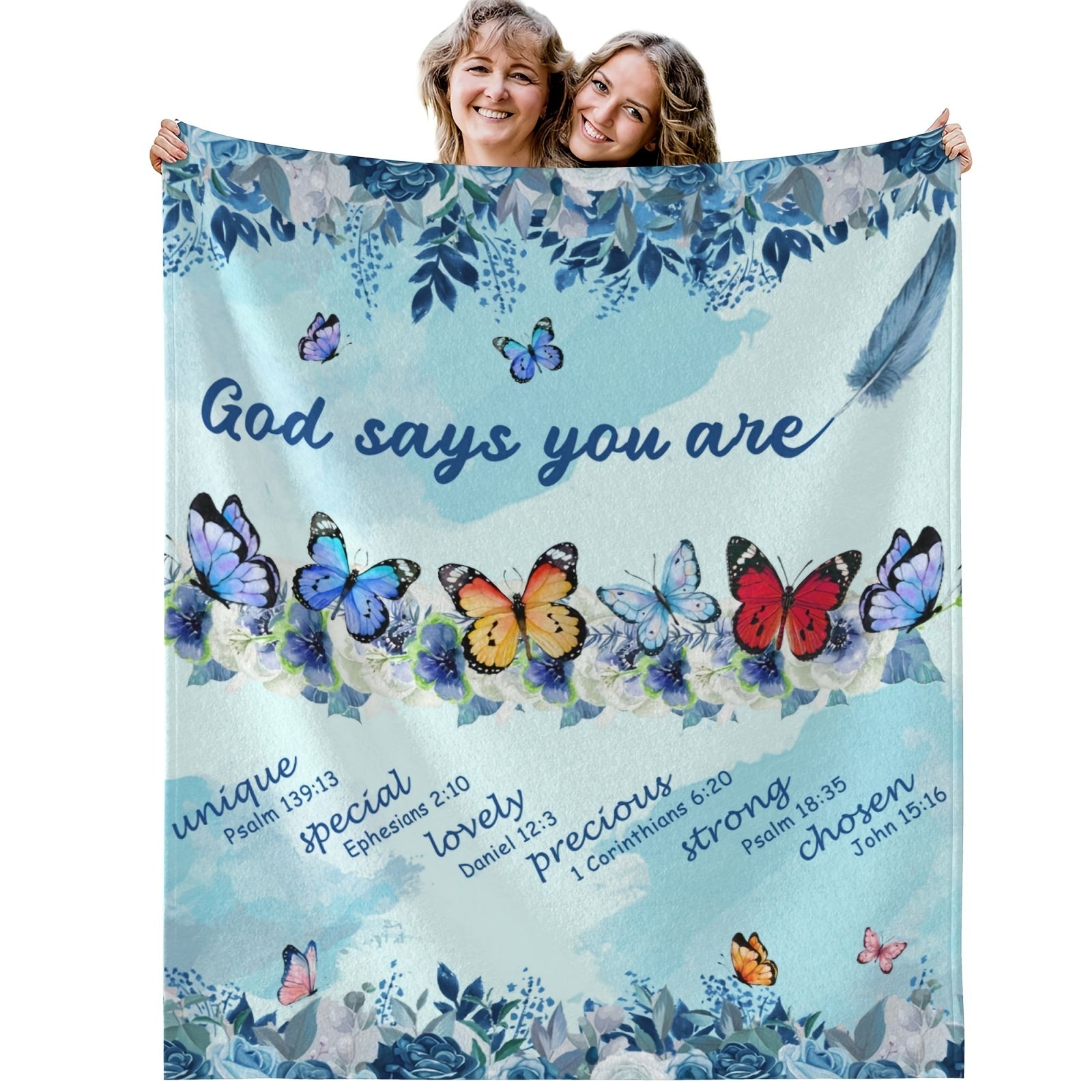 God Says You Are Christian  Blanket With Inspiring Thoughts And Prayers claimedbygoddesigns