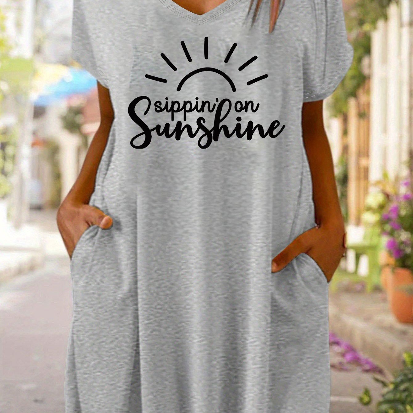 Sippin On Sunshine Women's Christian Pajama Dress claimedbygoddesigns