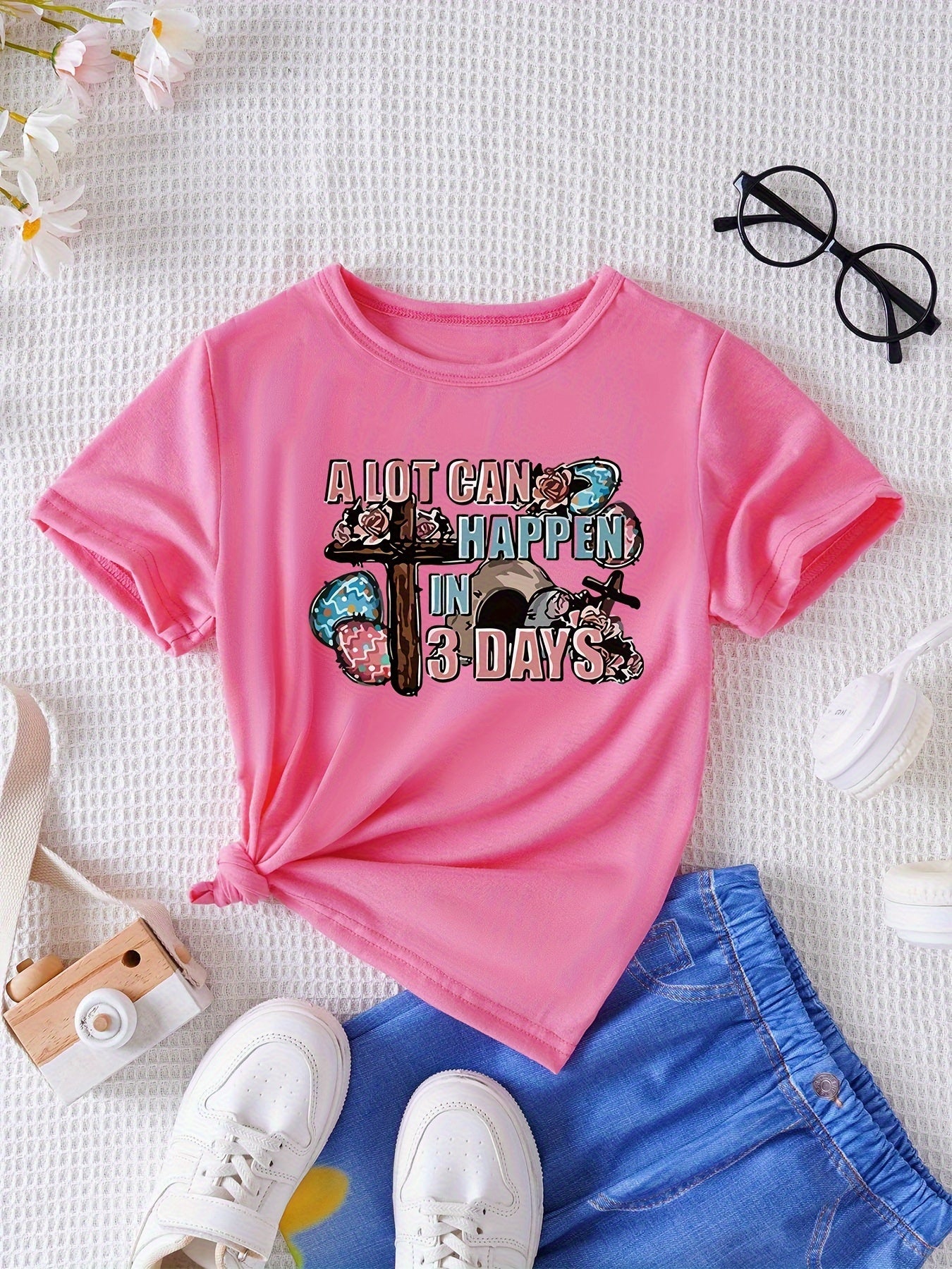 A LOT CAN HAPPEN IN 3 DAYS Youth Christian T-shirt claimedbygoddesigns