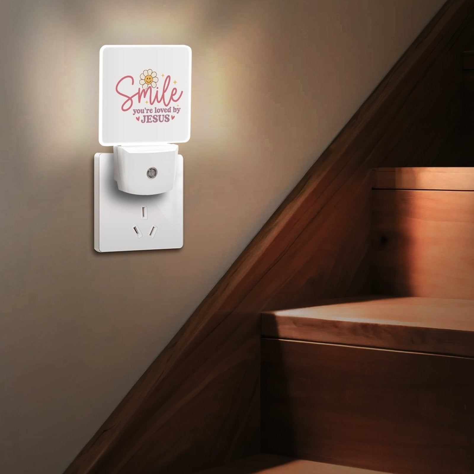 Smile You're Loved Christian Night Light For Kids - ClaimedbyGodDesigns