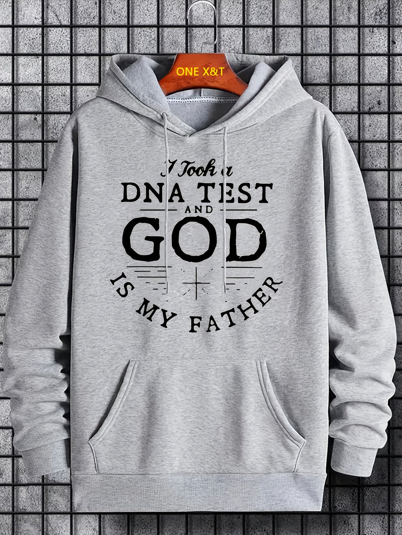 I Took A DNA Test And God Is The Father Men's Christian Pullover Hooded Sweatshirt claimedbygoddesigns