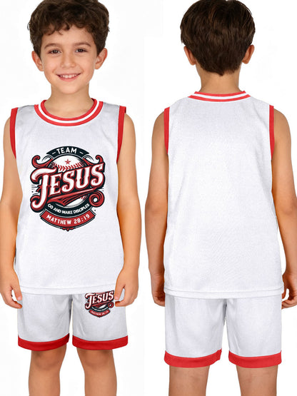 Team Jesus Children's Christian Basketball Jersey Set