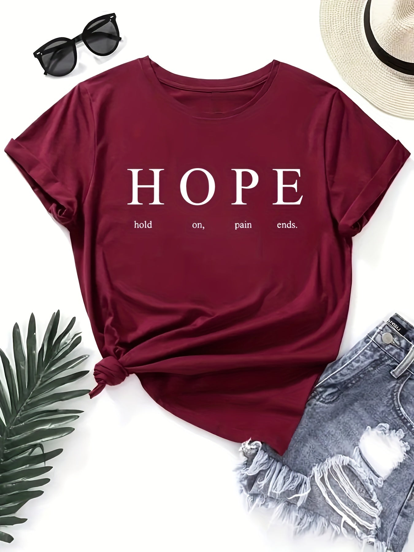 HOPE: Hold On Pain Ends Women's Christian T-shirt claimedbygoddesigns