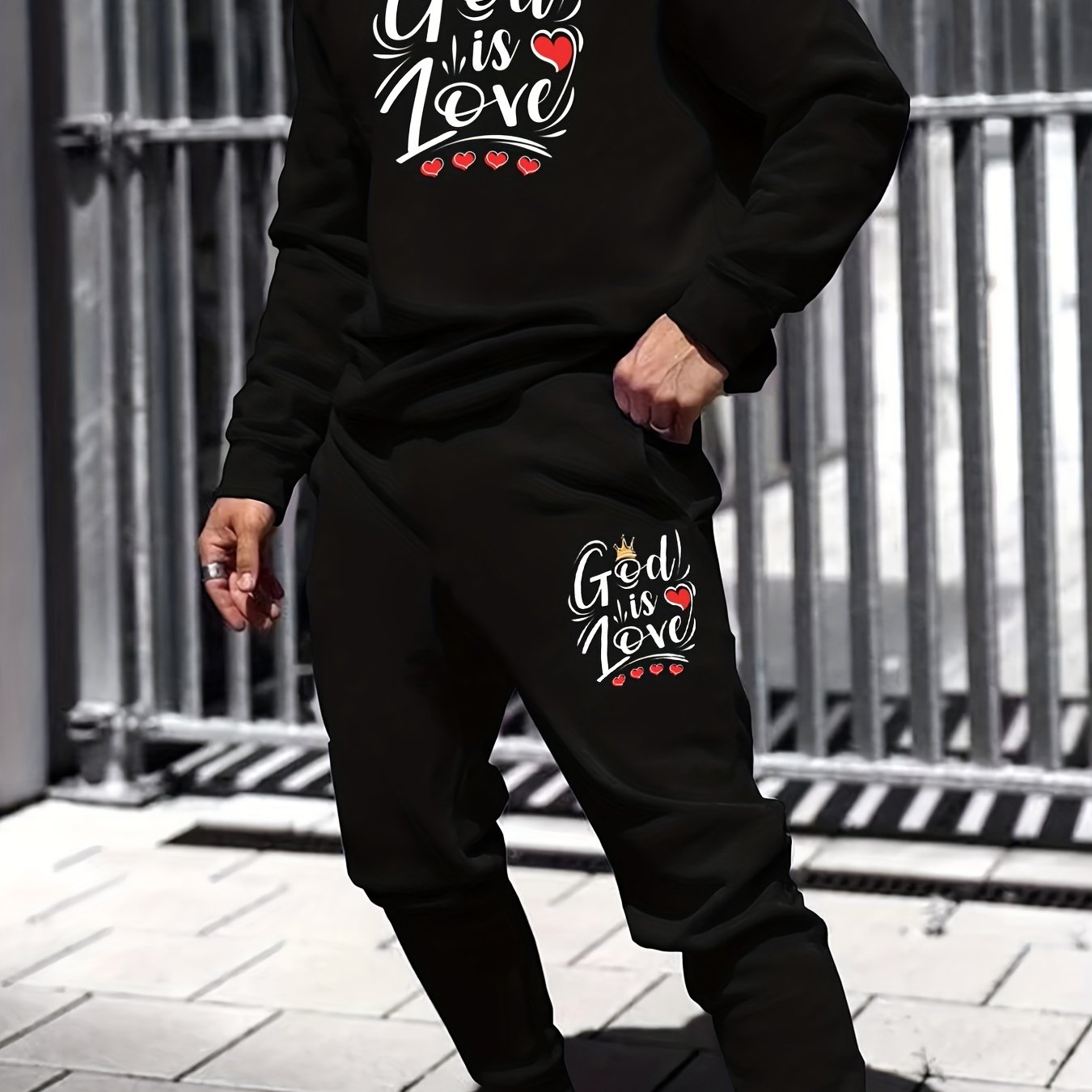 God Is Love Men's Christian Casual Outfit claimedbygoddesigns