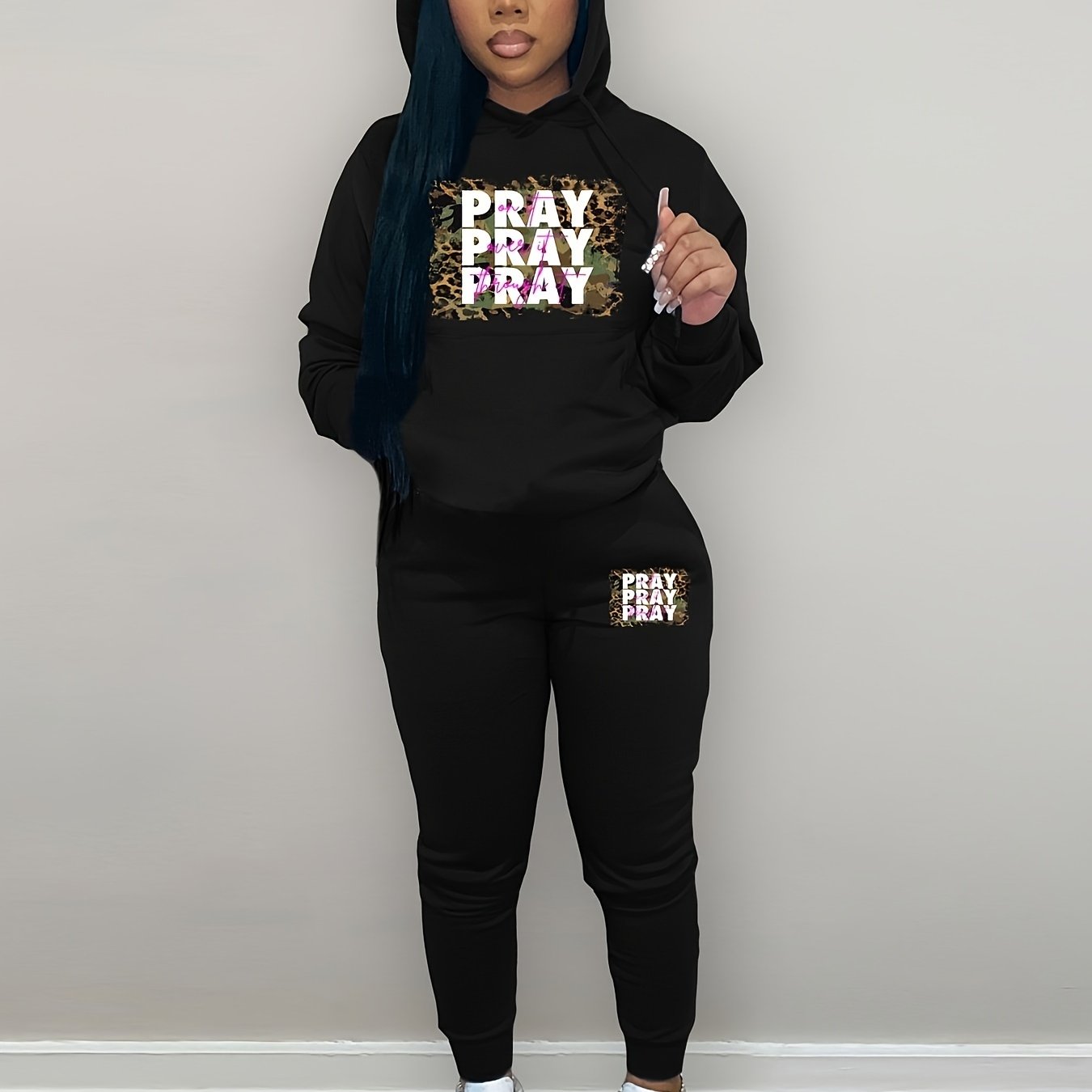 Pray On It Pray Over It Pray Through It Women's Christian Casual Outfit claimedbygoddesigns