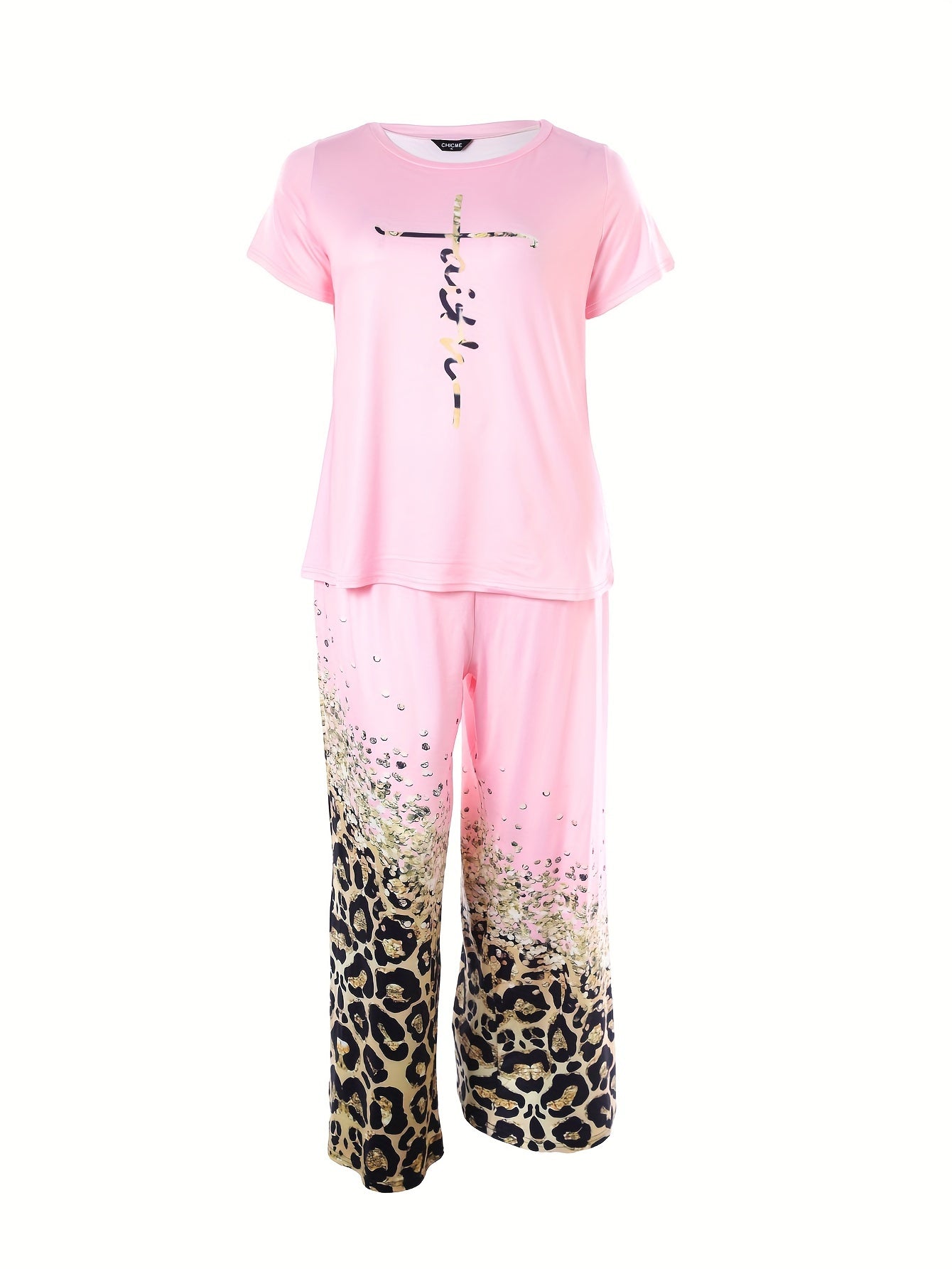 Faith (pink/mixed colors) Plus Size Women's Christian Pajamas claimedbygoddesigns
