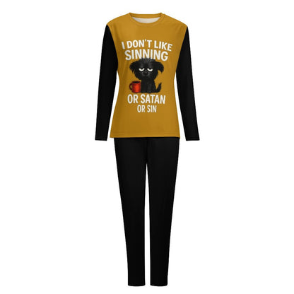 I Don't Like Sinning Women's Christian 2 - Piece Pajama Set - ClaimedbyGodDesigns