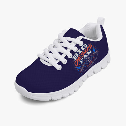 Big Jesus Fan 2.0 Christian Kids' Lightweight Mesh Sneakers - ClaimedbyGodDesigns