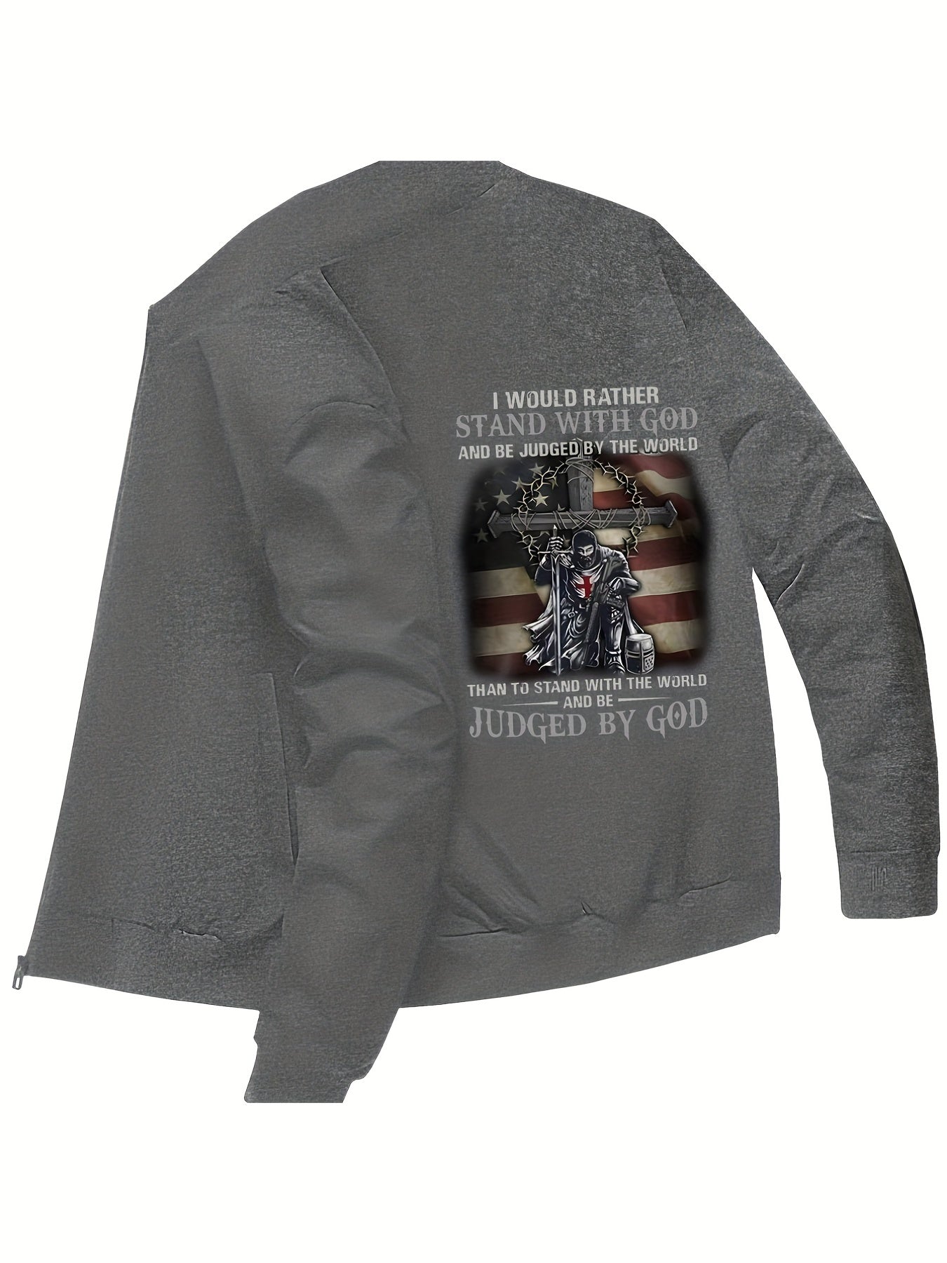 I Would Rather Stand With God Plus Size Men's Christian Jacket claimedbygoddesigns