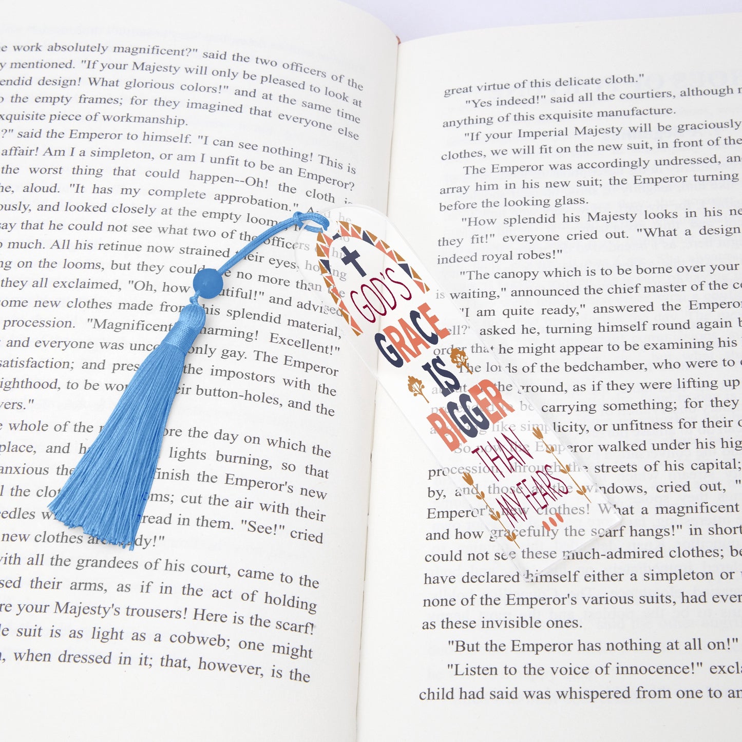 His Grace Christian Arch Acrylic Bookmark - ClaimedbyGodDesigns