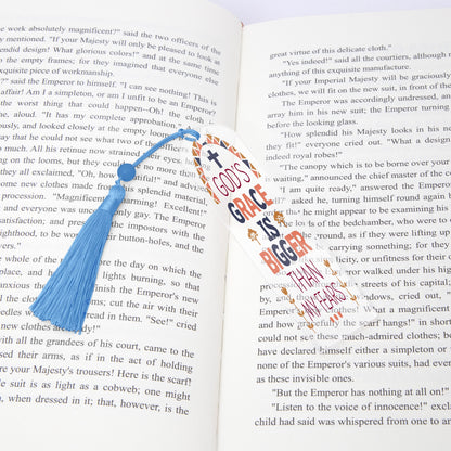 His Grace Christian Arch Acrylic Bookmark - ClaimedbyGodDesigns