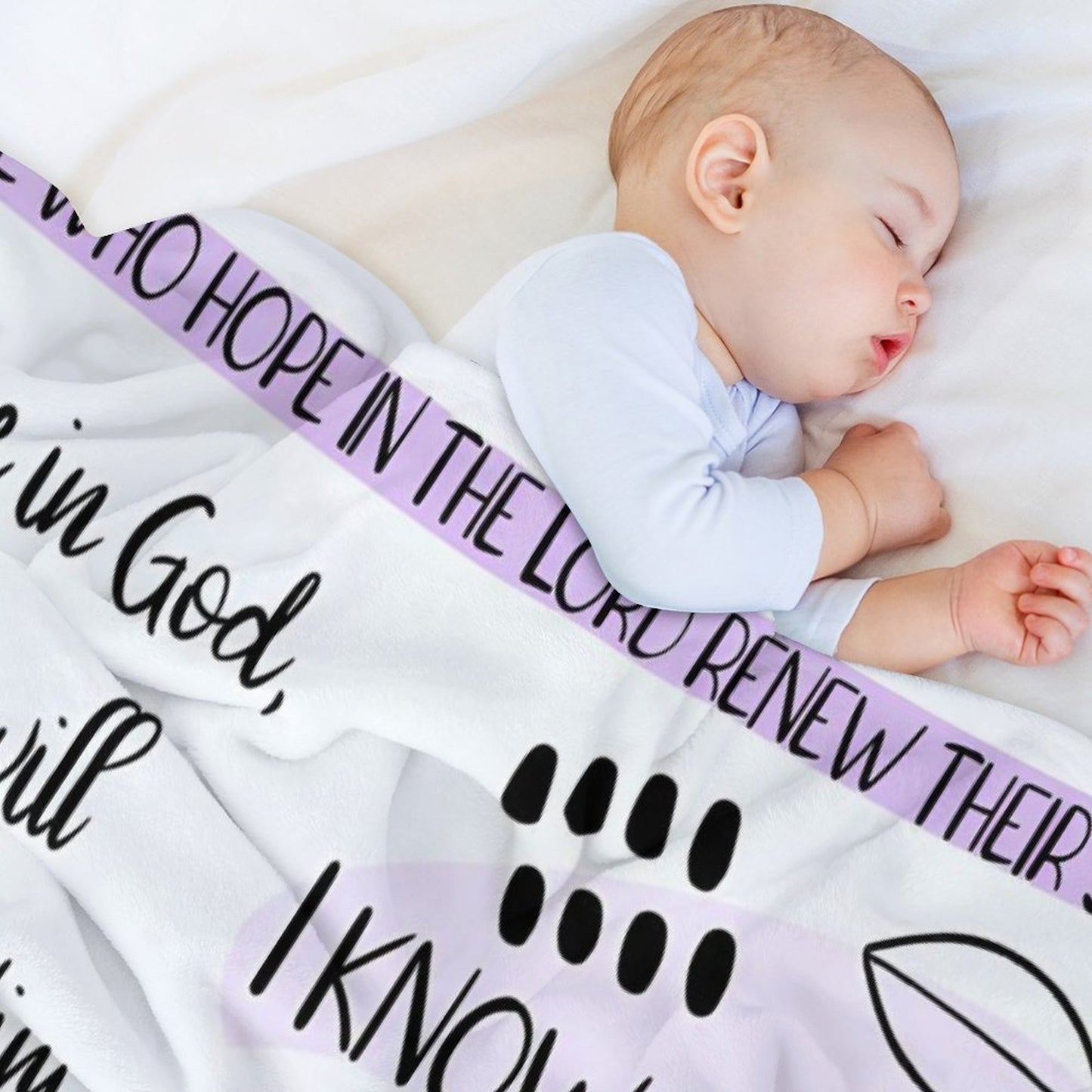 Bible Verse 2 Christian Flannel Throw Blanket