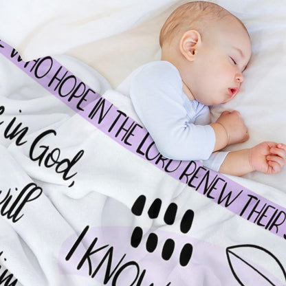 Bible Verse 2 Christian Flannel Throw Blanket