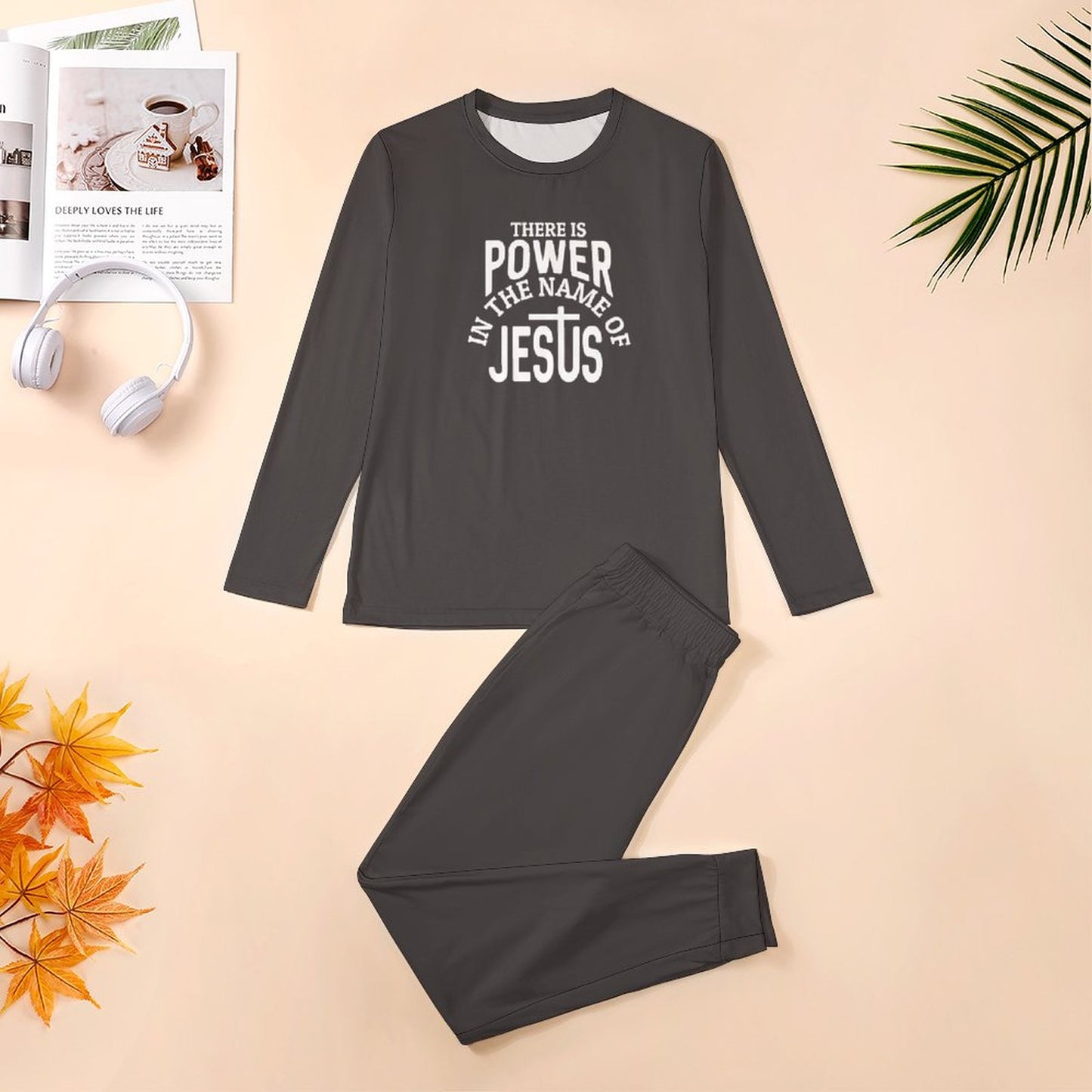There Is Power In The Name Of Jesus Men's Christian Pajamas SALE-Personal Design