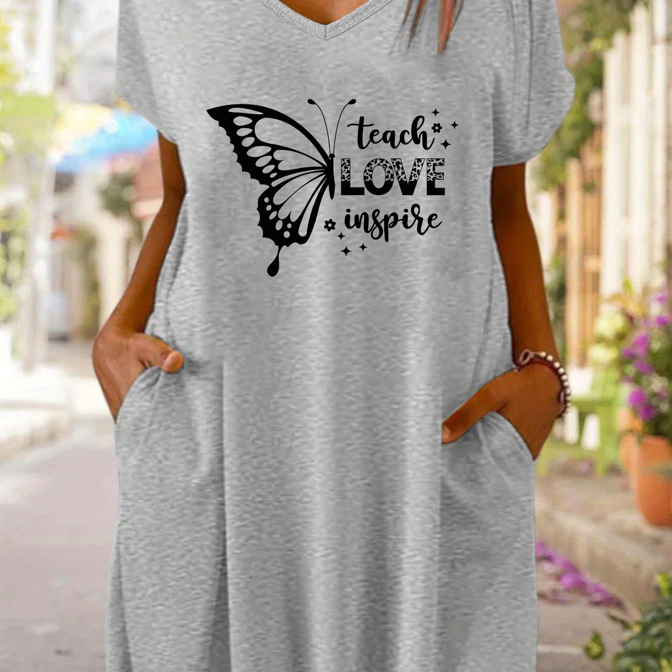 Teach Love Inspire  Women's Christian Pajama Dress claimedbygoddesigns