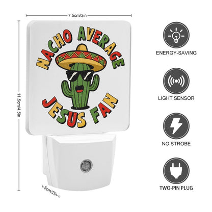 Nacho Average Fan Funny Christian Night Light For Kids - ClaimedbyGodDesigns