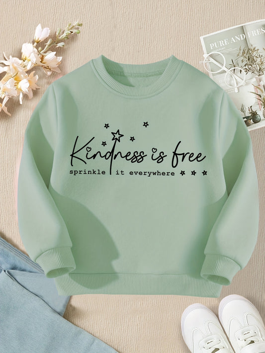 Kindness Is Free Youth Christian Pullover Sweatshirt claimedbygoddesigns