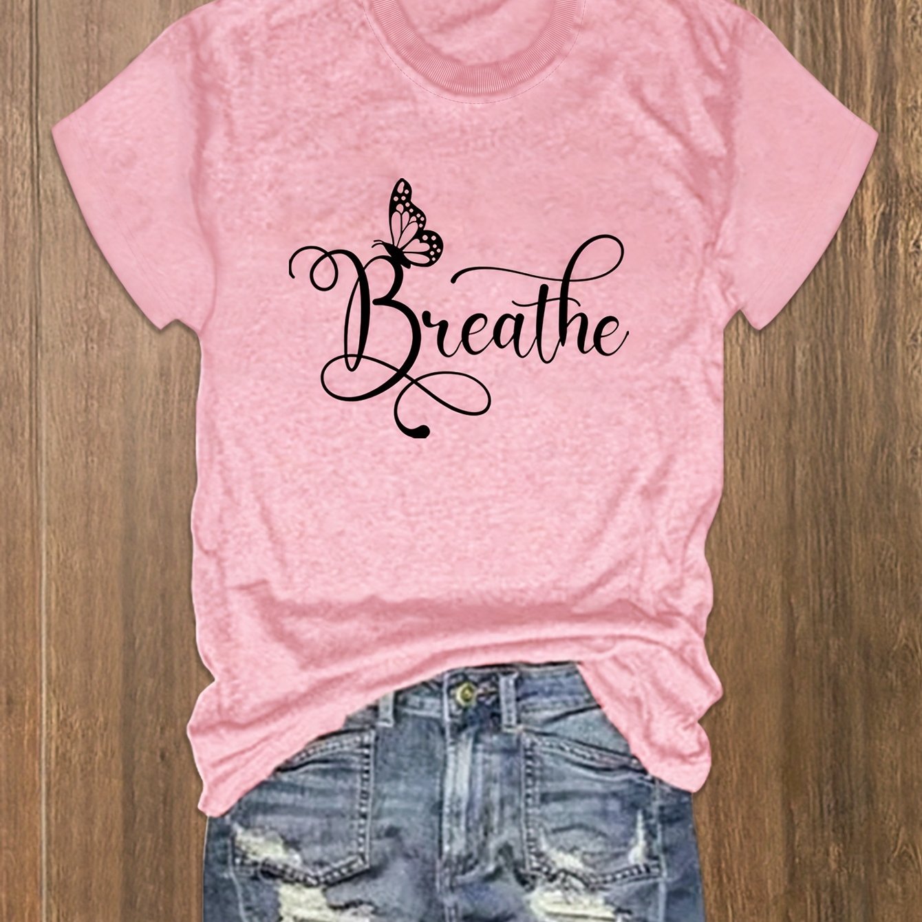 Breathe Plus Size Women's Christian T-shirt claimedbygoddesigns