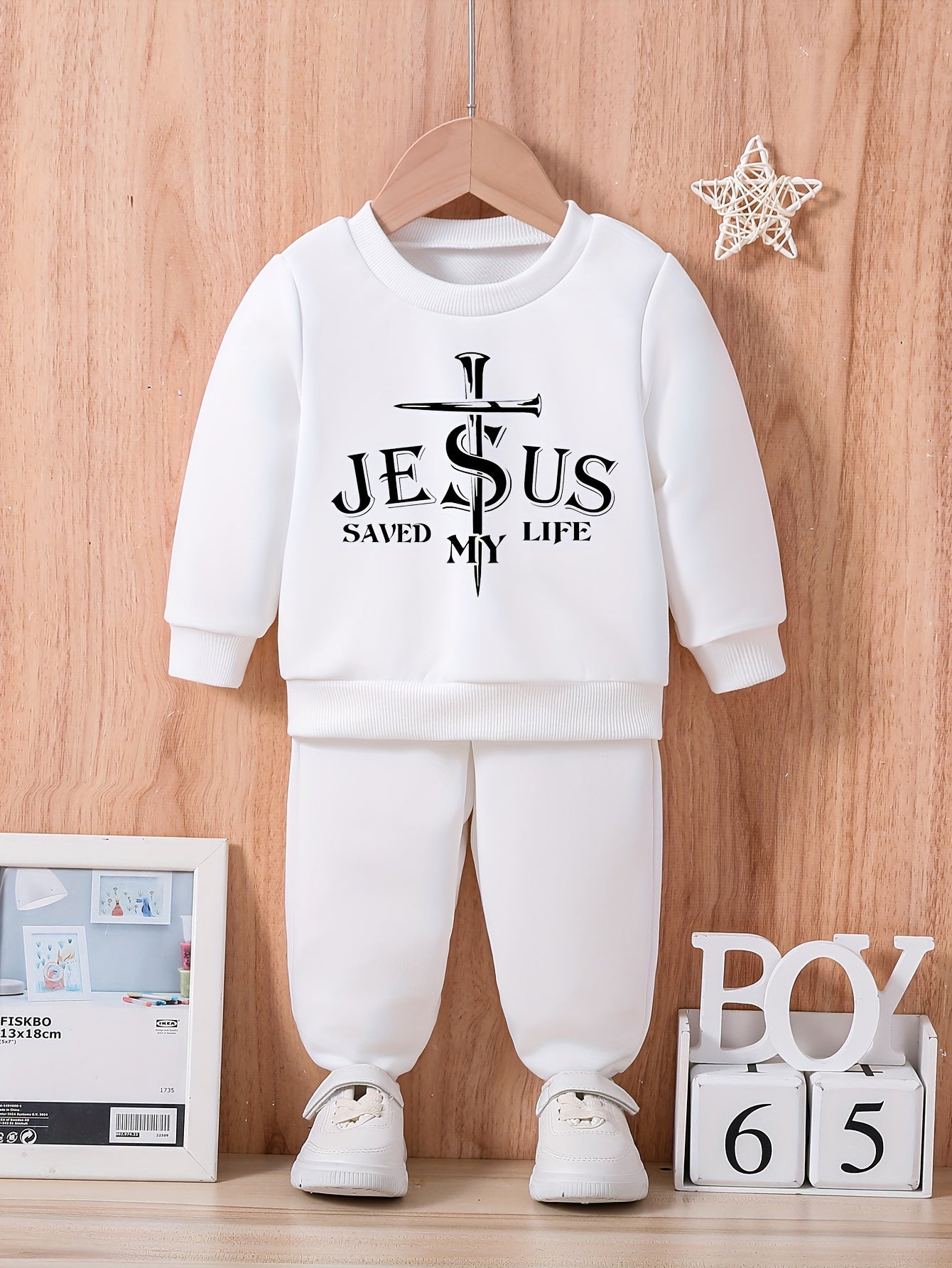 JESUS SAVED MY LIFE Christian Toddler Casual Outfit claimedbygoddesigns