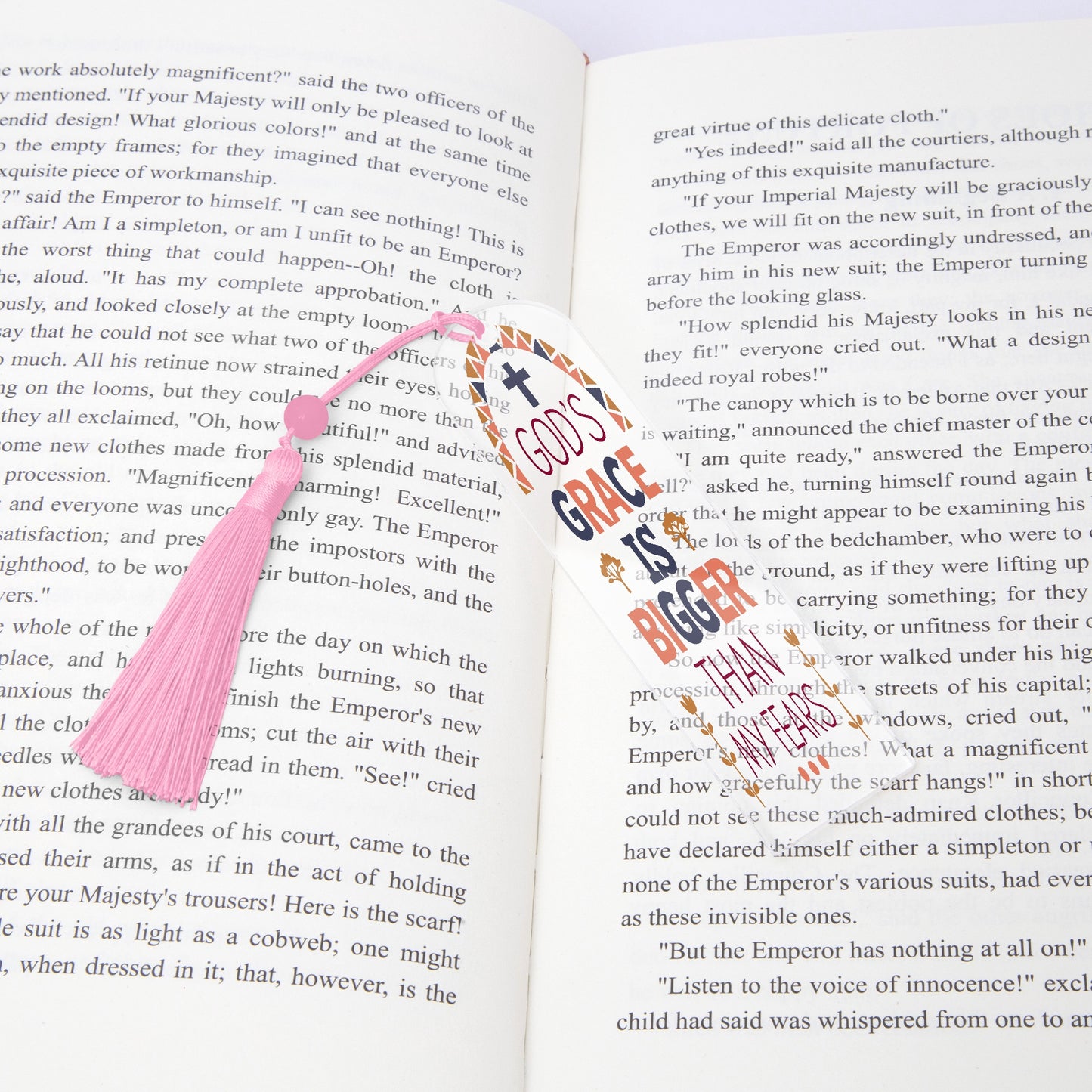 His Grace Christian Arch Acrylic Bookmark - ClaimedbyGodDesigns