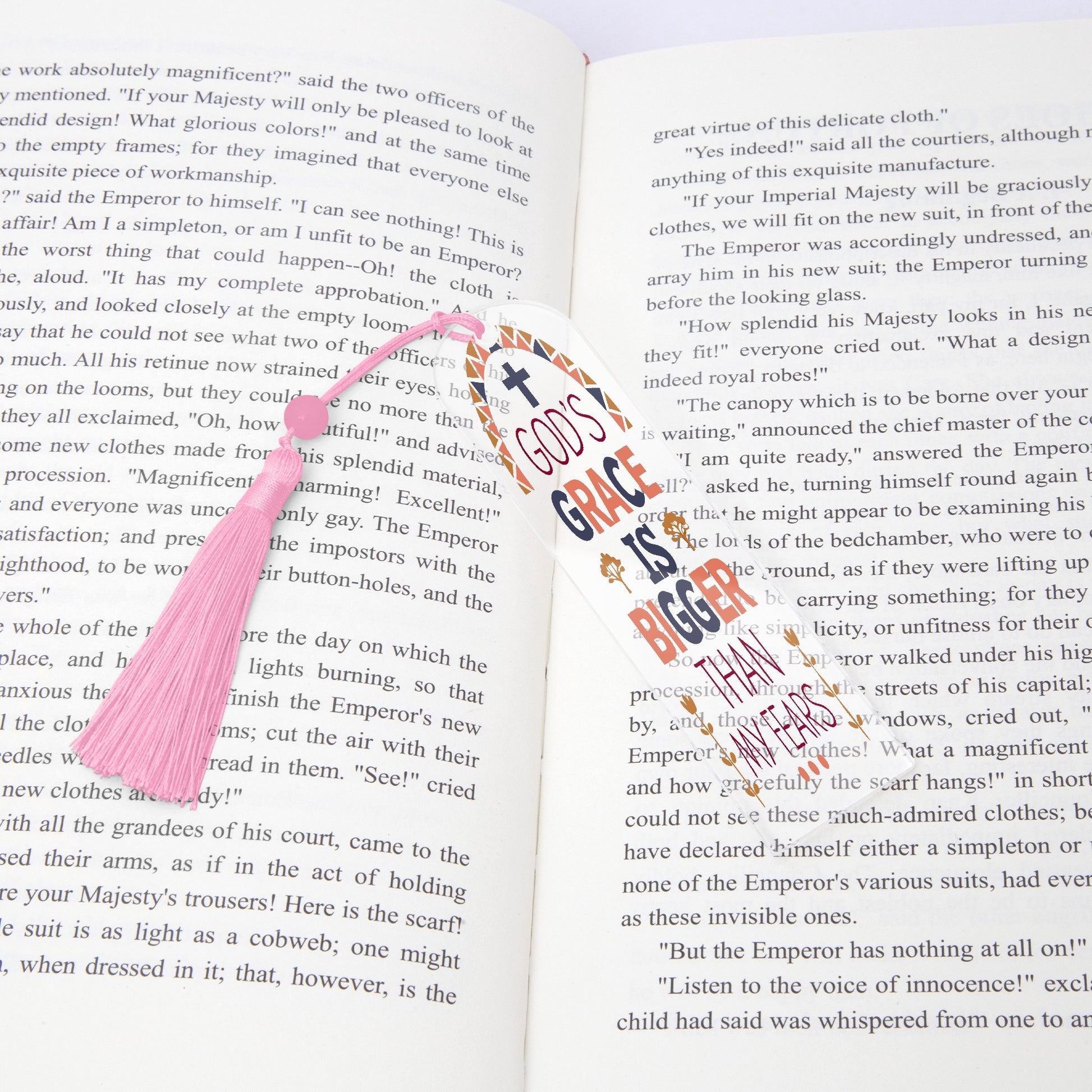 His Grace Christian Arch Acrylic Bookmark - ClaimedbyGodDesigns