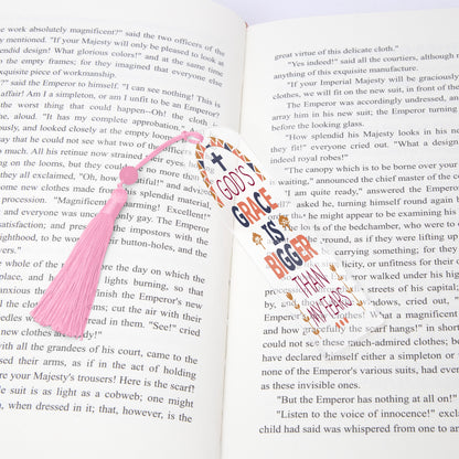 His Grace Christian Arch Acrylic Bookmark - ClaimedbyGodDesigns