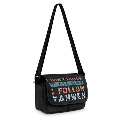 I Don't Follow Y'all Way I Follow Yahweh Christian Kids Flap Crossbody Bag