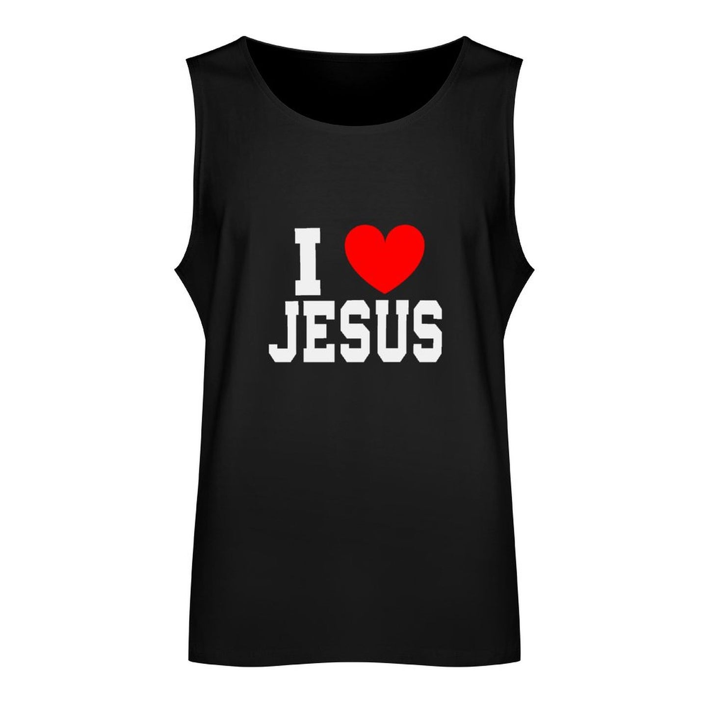 I Love Jesus Men's Christian Cotton Tank Top