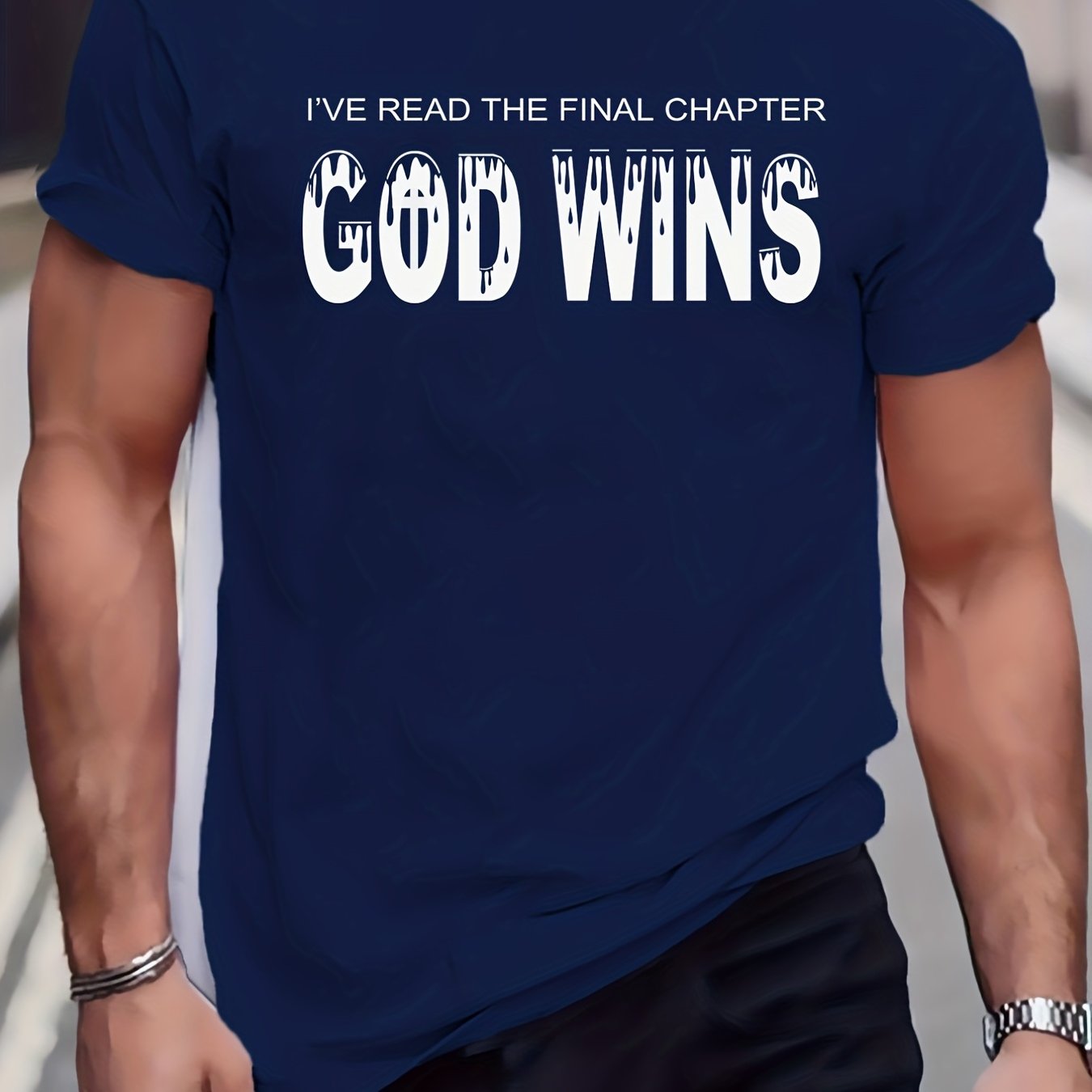 God Wins Men's Christian T-shirt claimedbygoddesigns