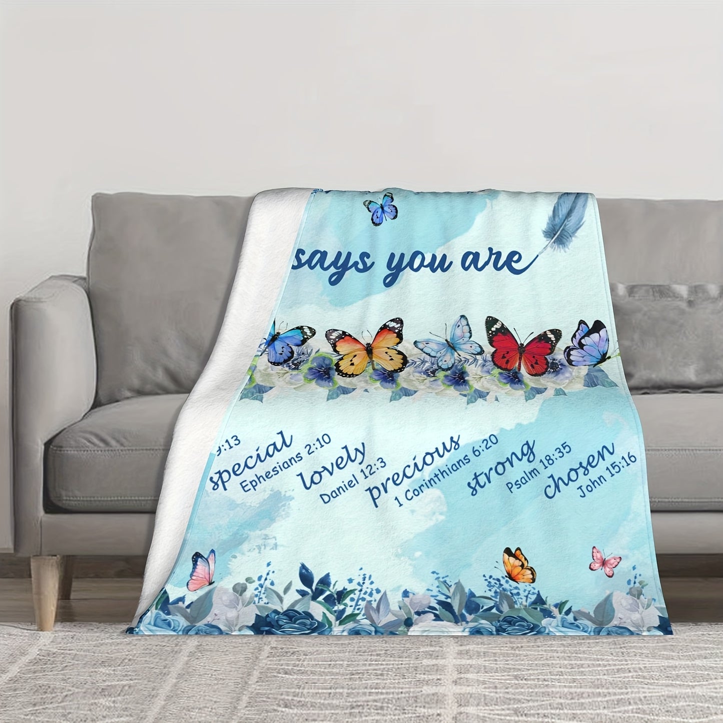 God Says You Are Christian  Blanket With Inspiring Thoughts And Prayers claimedbygoddesigns