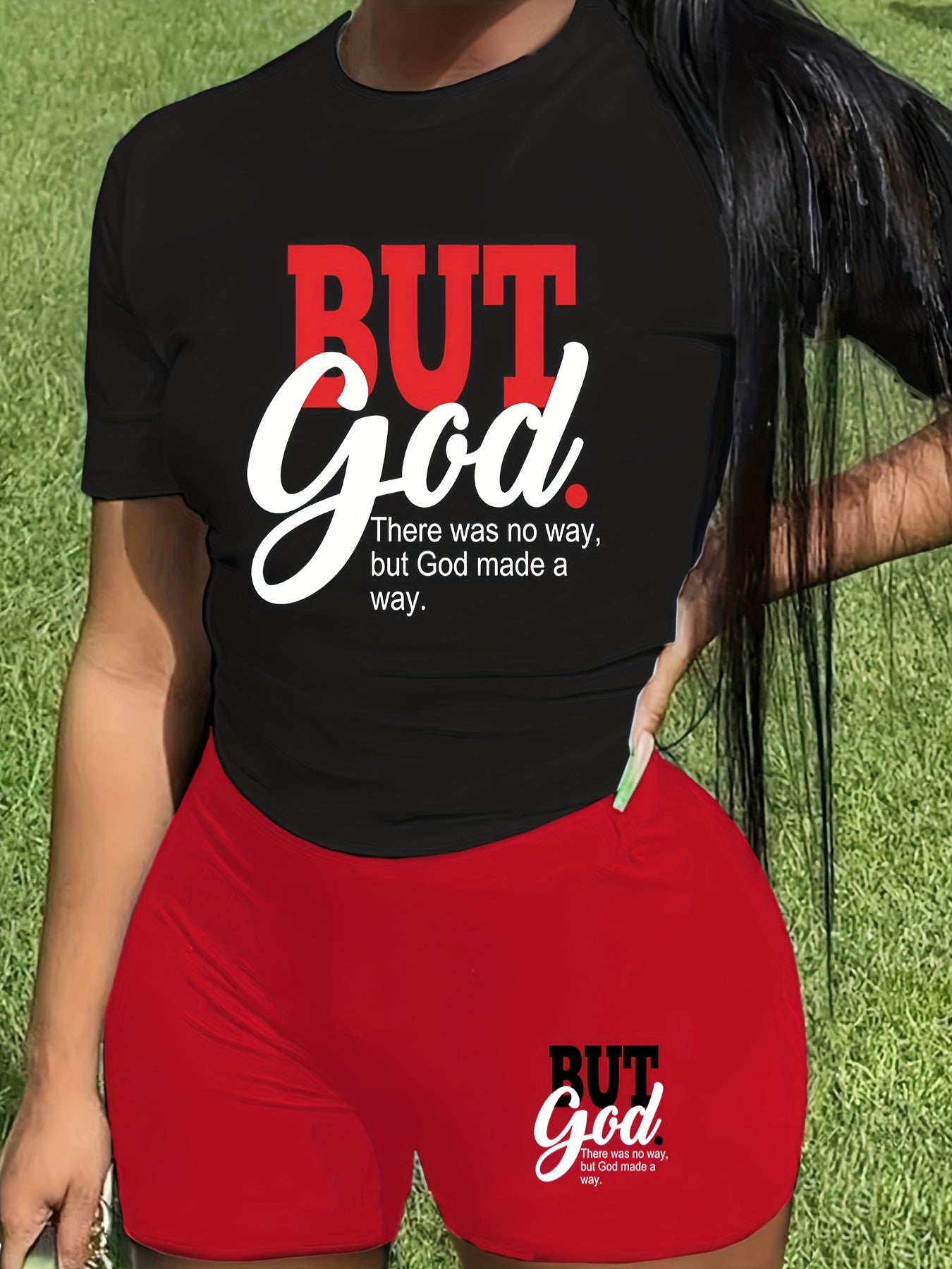 But God Women's Christian Casual Outfit claimedbygoddesigns