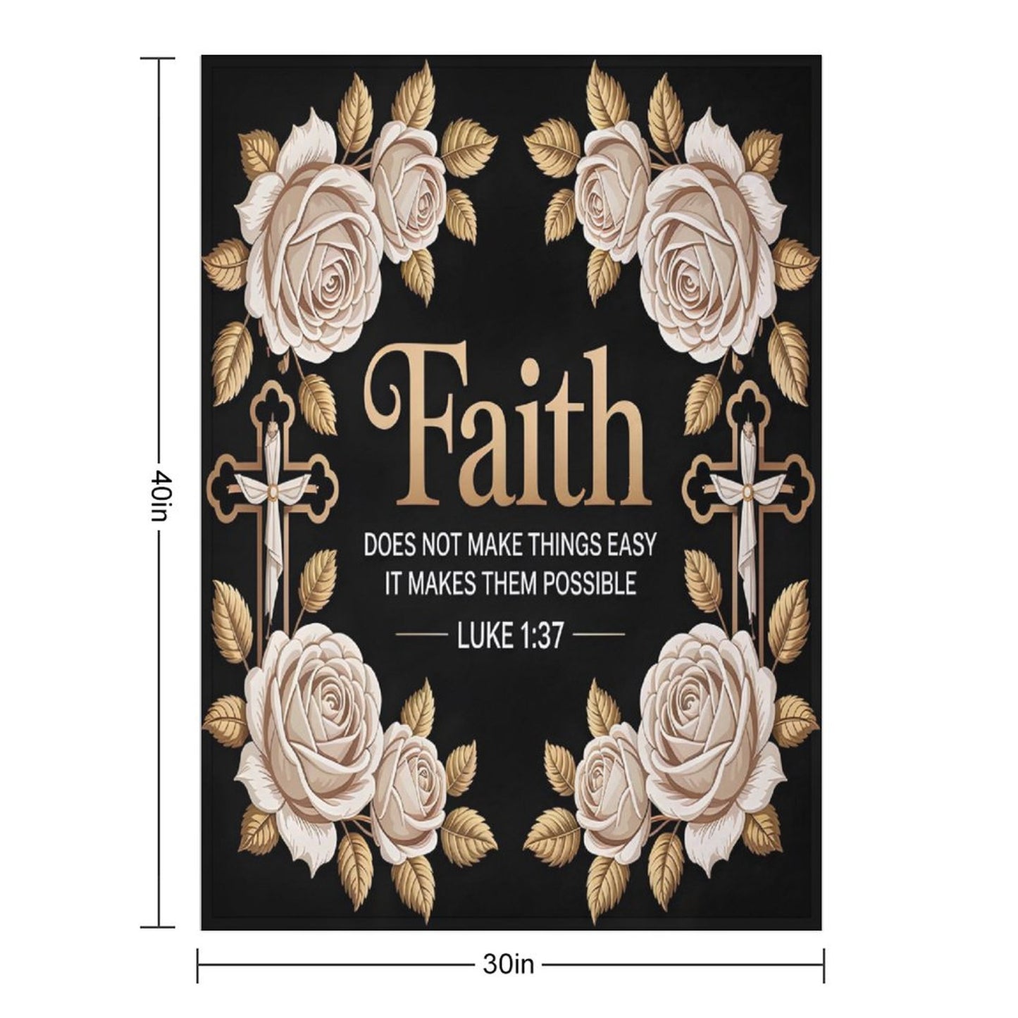 Faith Christian Flannel Throw Blanket