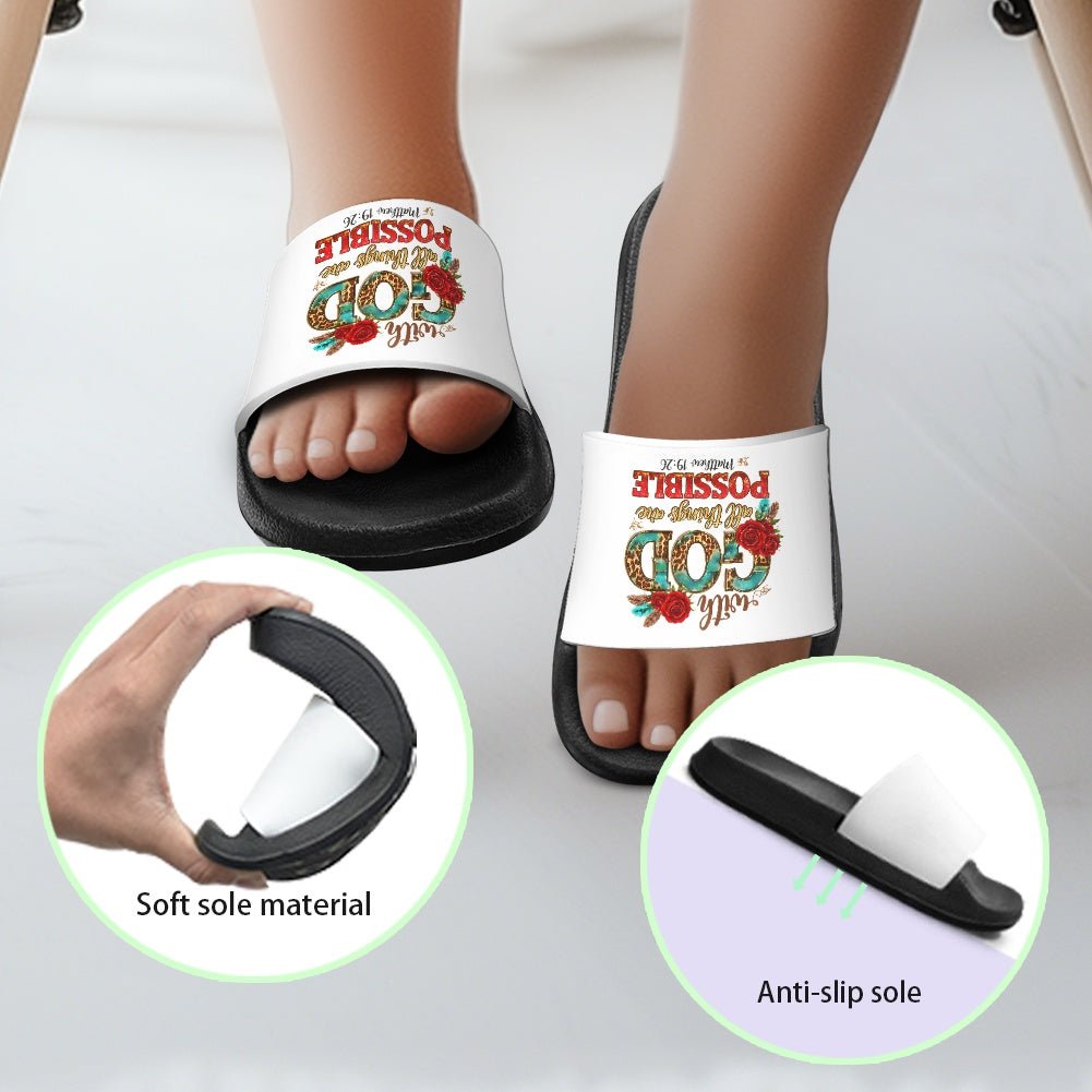 All Things Are Possible Christian Children’s Sandals - ClaimedbyGodDesigns