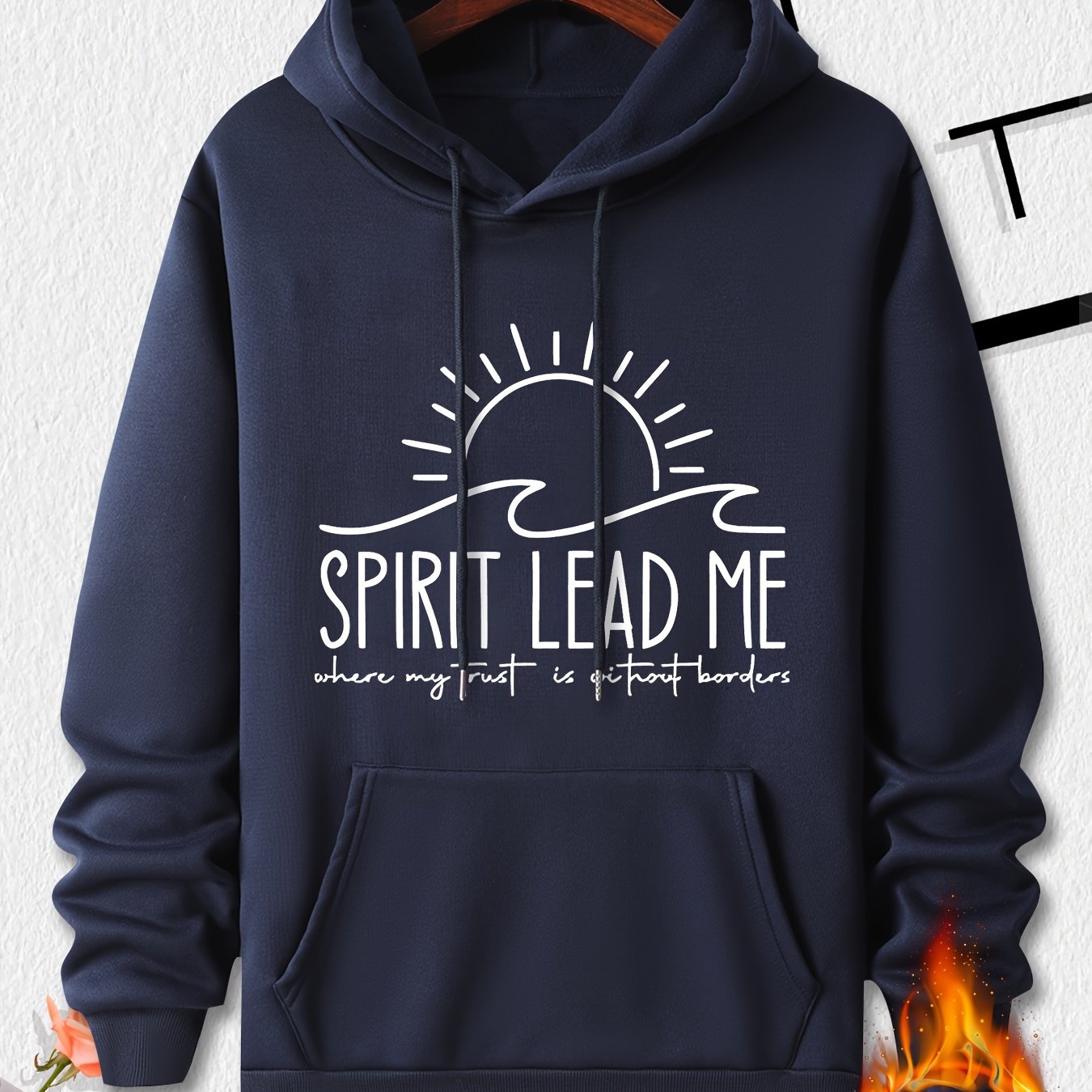 Spirit Lead Me Men's Christian Pullover Hooded Sweatshirt claimedbygoddesigns