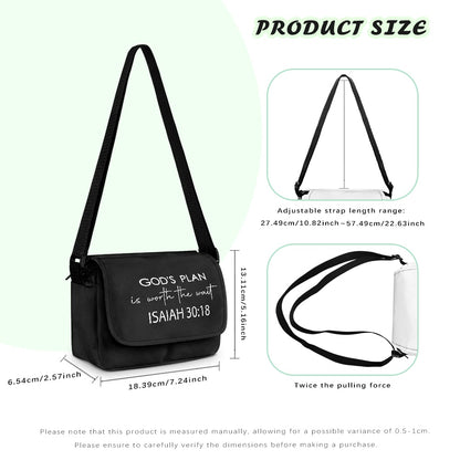 God's Plan Is Worth The Wait Christian Kids Flap Crossbody Bag