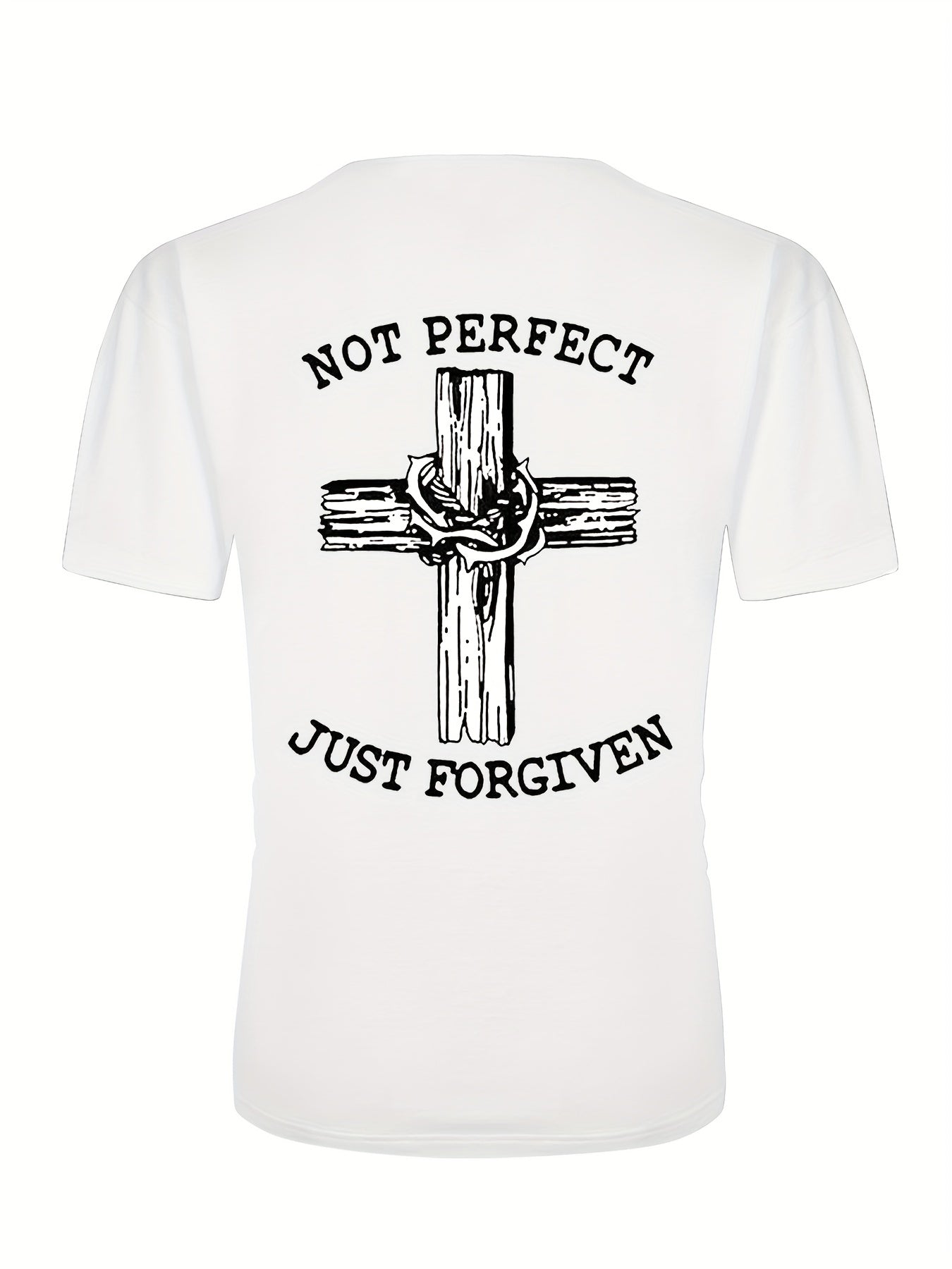 Not Perfect Just Forgive Men's Christian T-Shirt claimedbygoddesigns