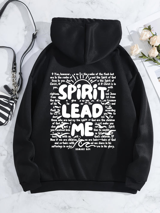 Spirit Lead Me Women's Christian Pullover Hooded Sweatshirt claimedbygoddesigns