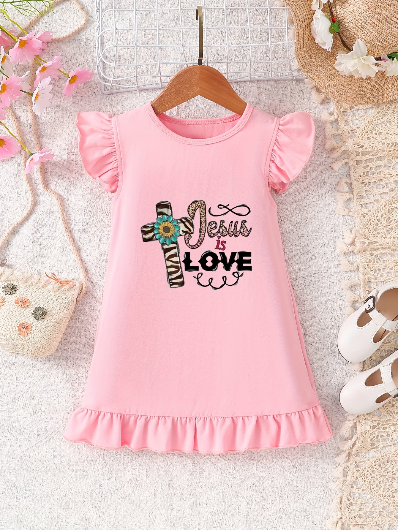 Jesus Is Love Christian Toddler Dress claimedbygoddesigns