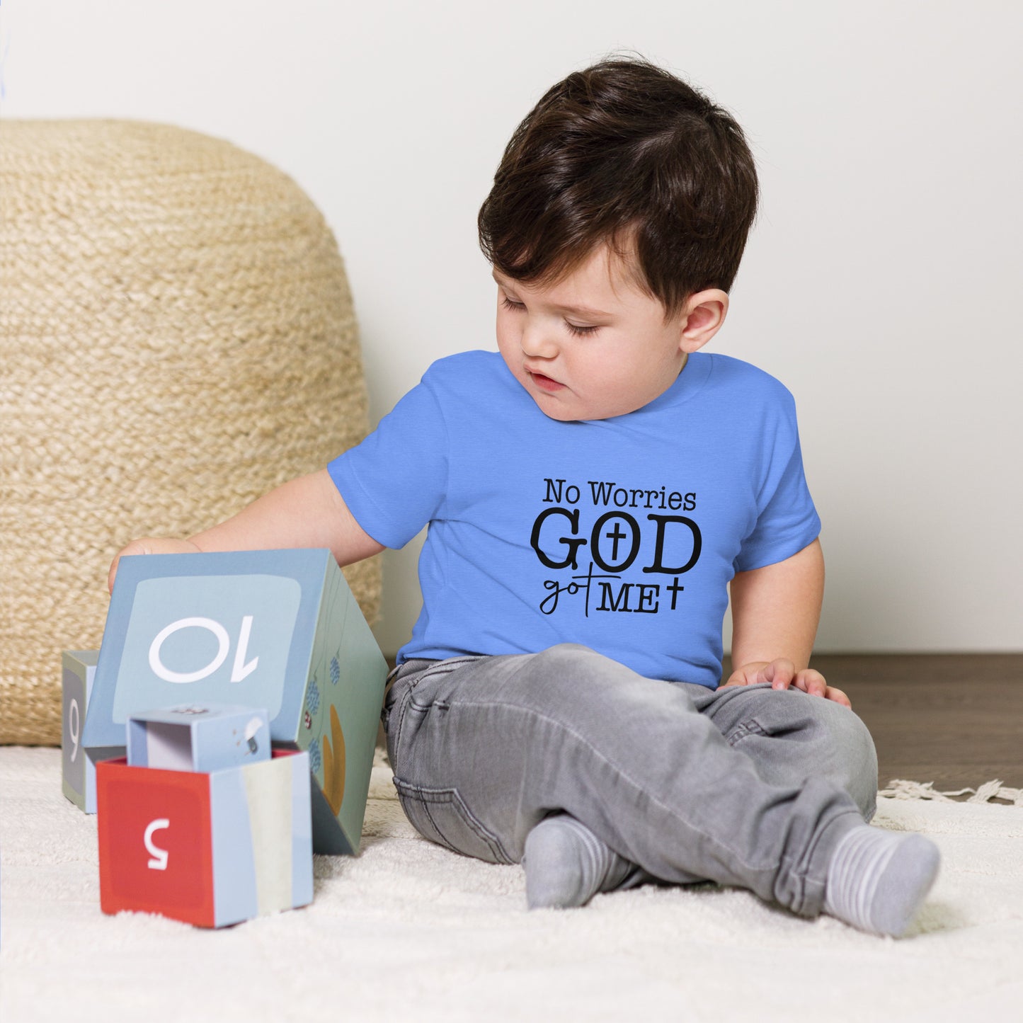 No Worries God Got Me Christian Toddler T-Shirt