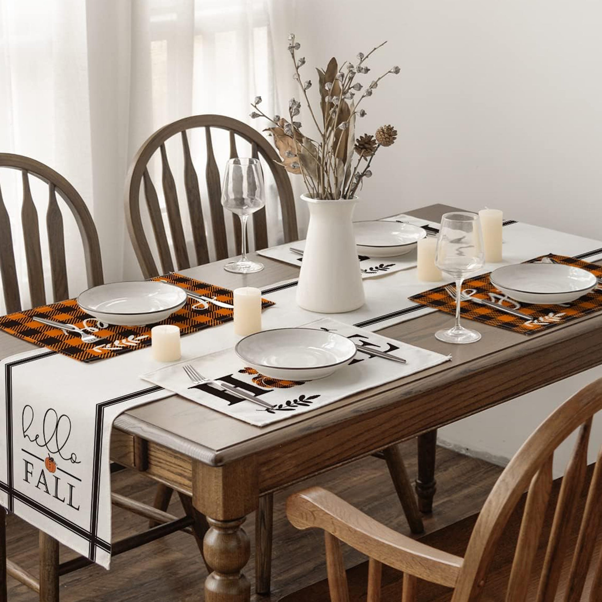 Give Thanks (Thanksgiving themed) Christian Table Placemats -4pcs claimedbygoddesigns